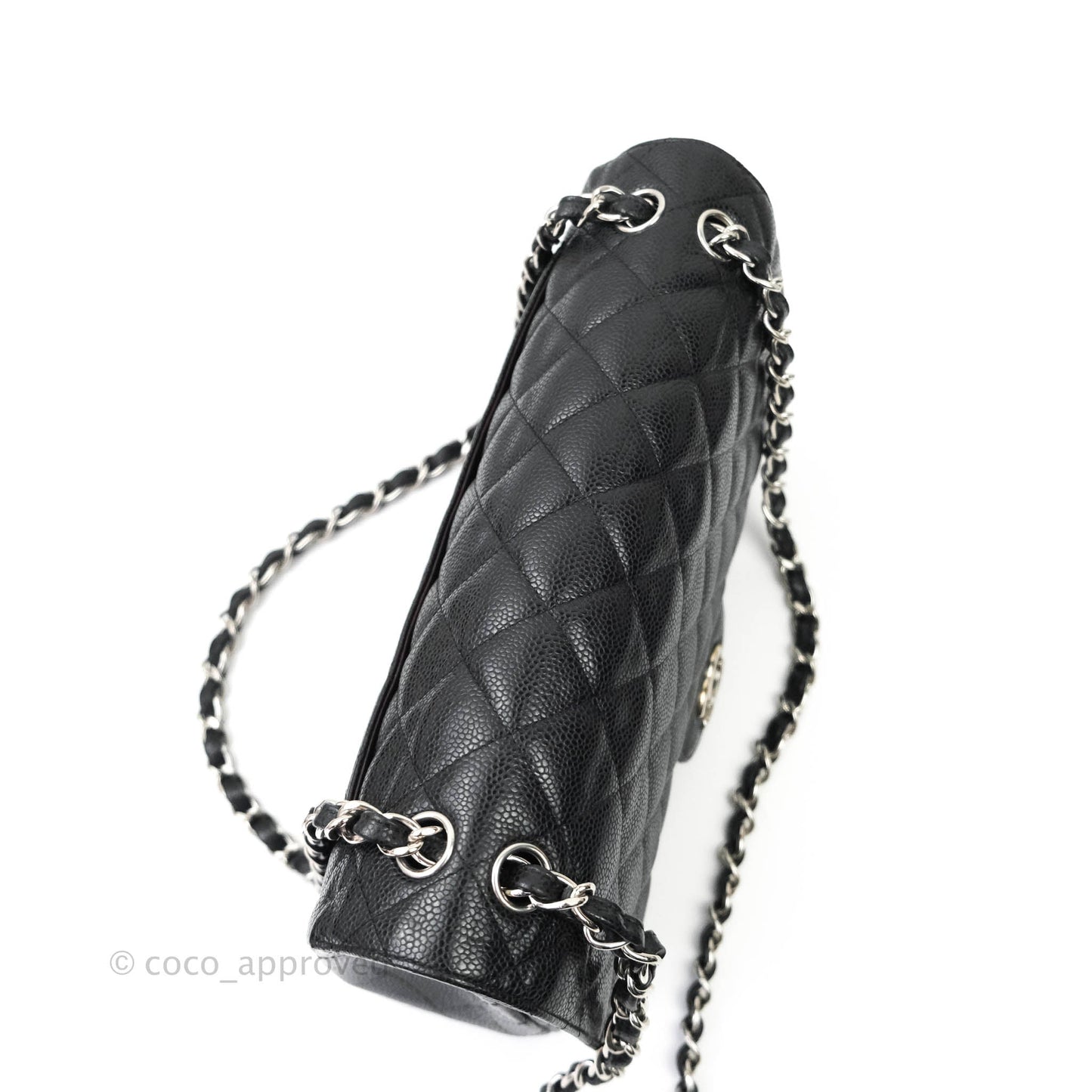 Chanel Jumbo Double Flap Black Caviar Silver Hardware⁣⁣