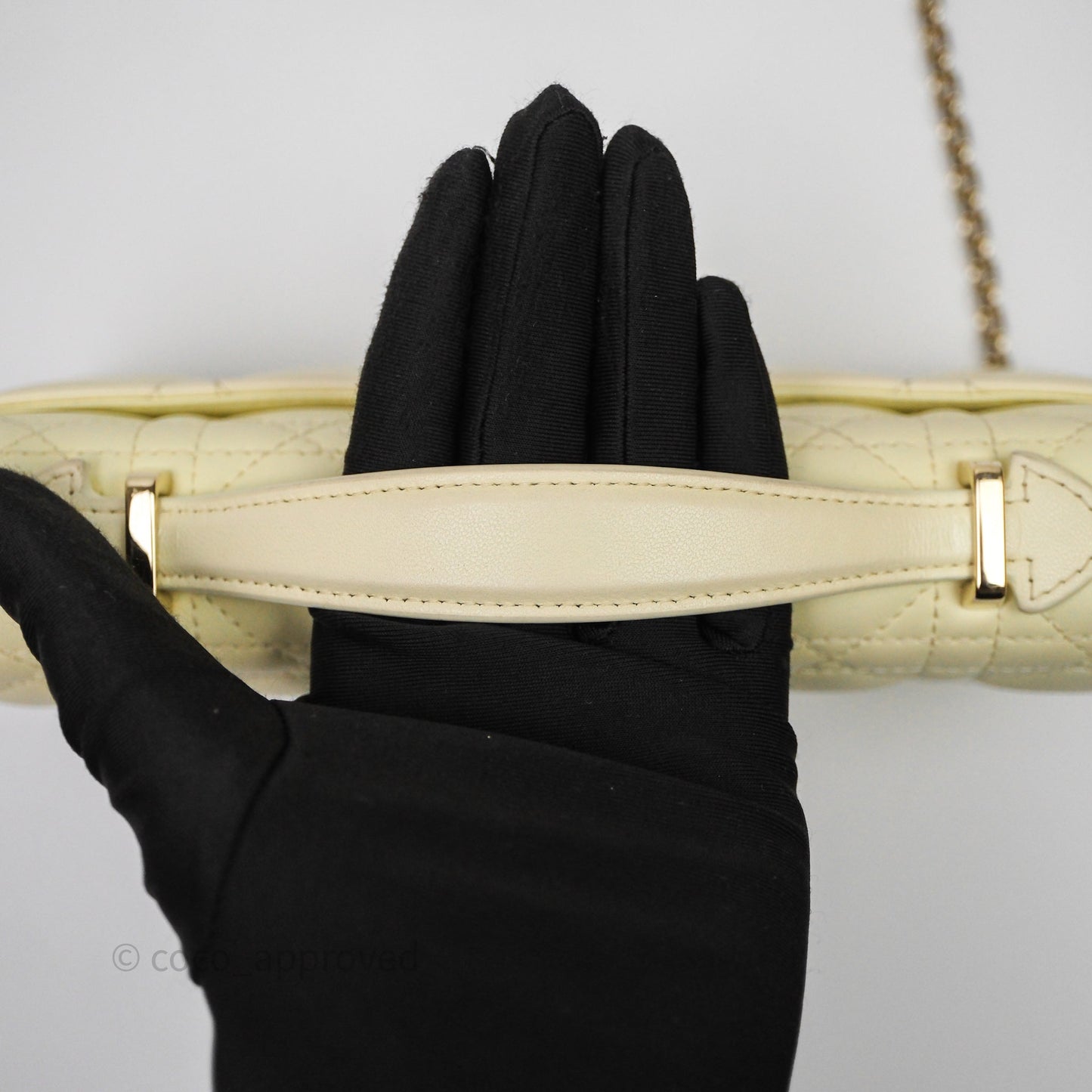Christian Dior My Dior Mini Bag Yellow Cannage Lambskin Gold Hardware