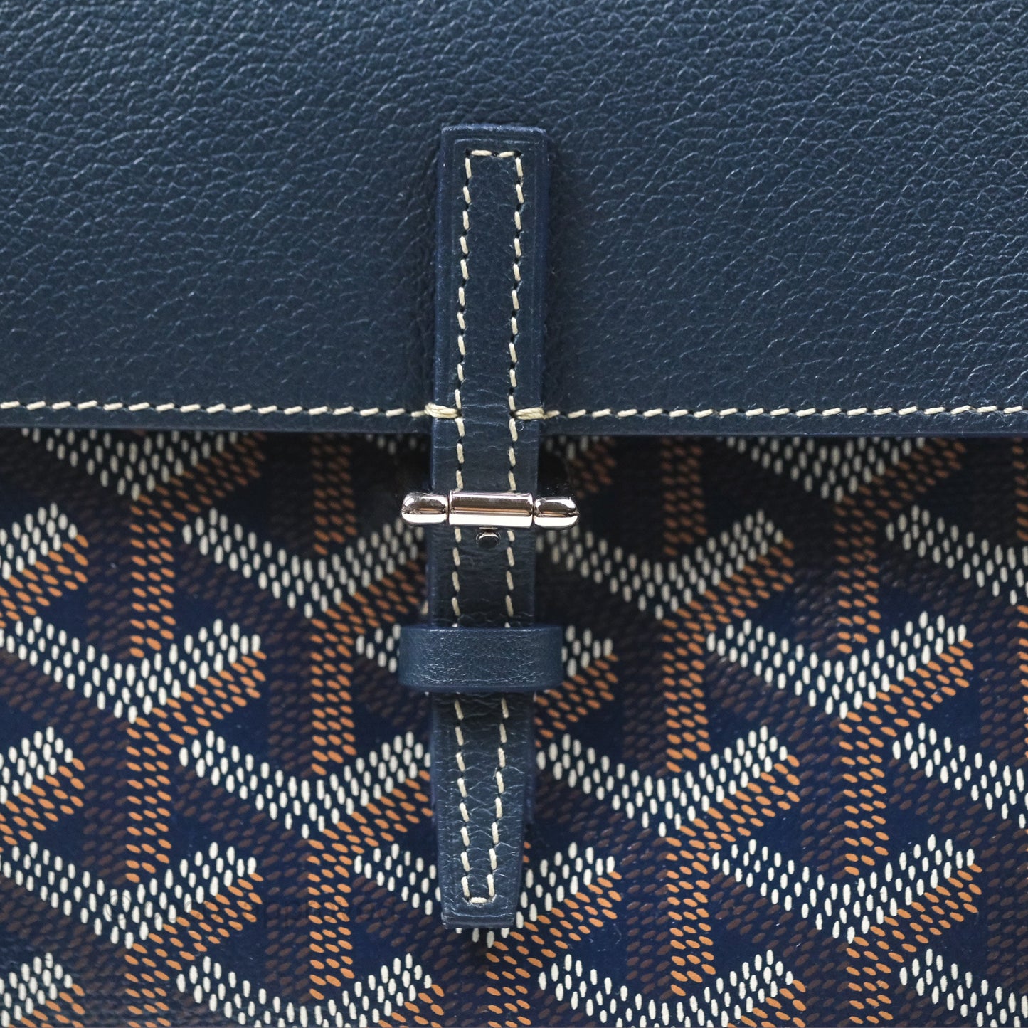 Goyard Mini Alpin Backpack Navy Blue Goyardine Calfskin