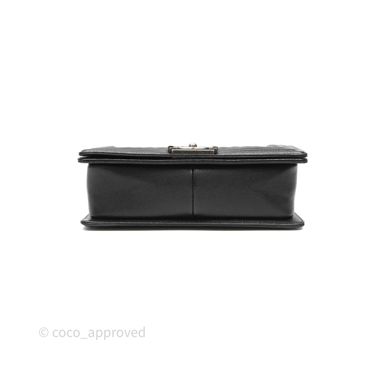Chanel Quilted Medium Boy Black Caviar Ruthenium Hardware