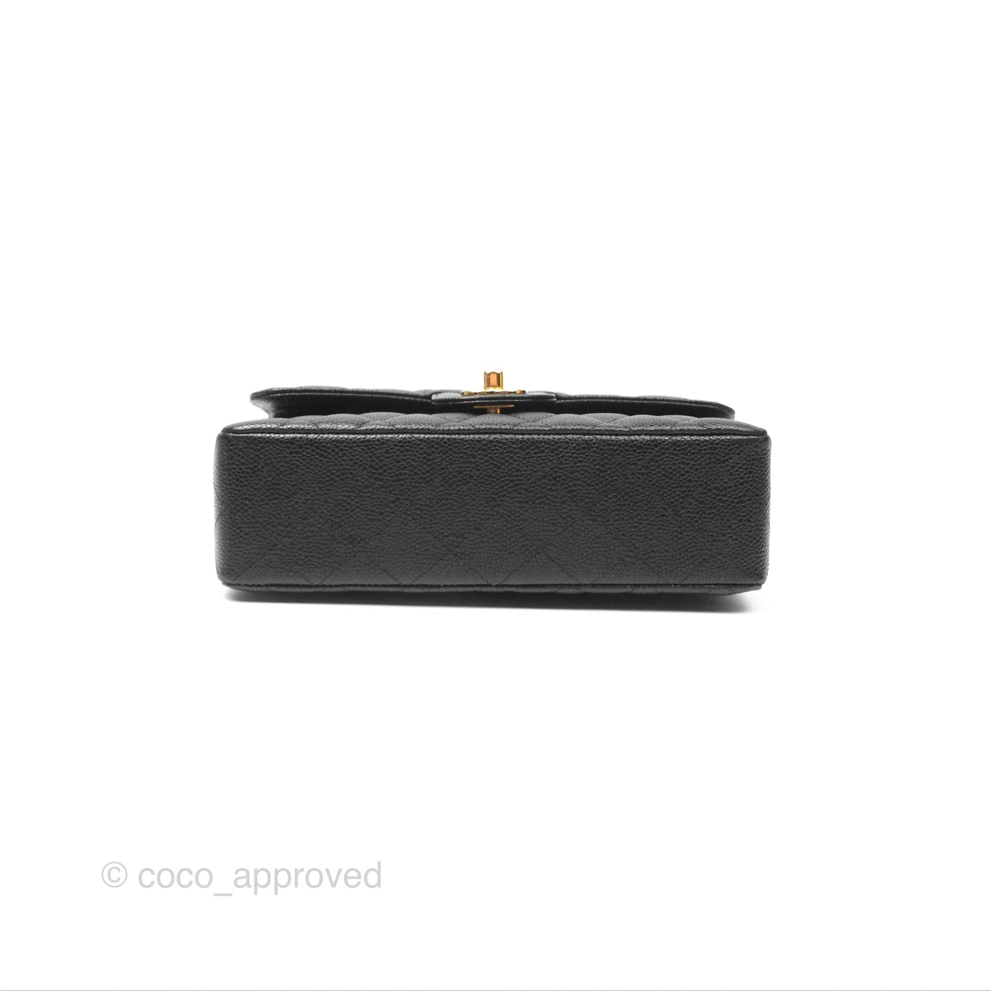 Chanel Small Classic Flap Quilted Black Caviar Gold Hardware
