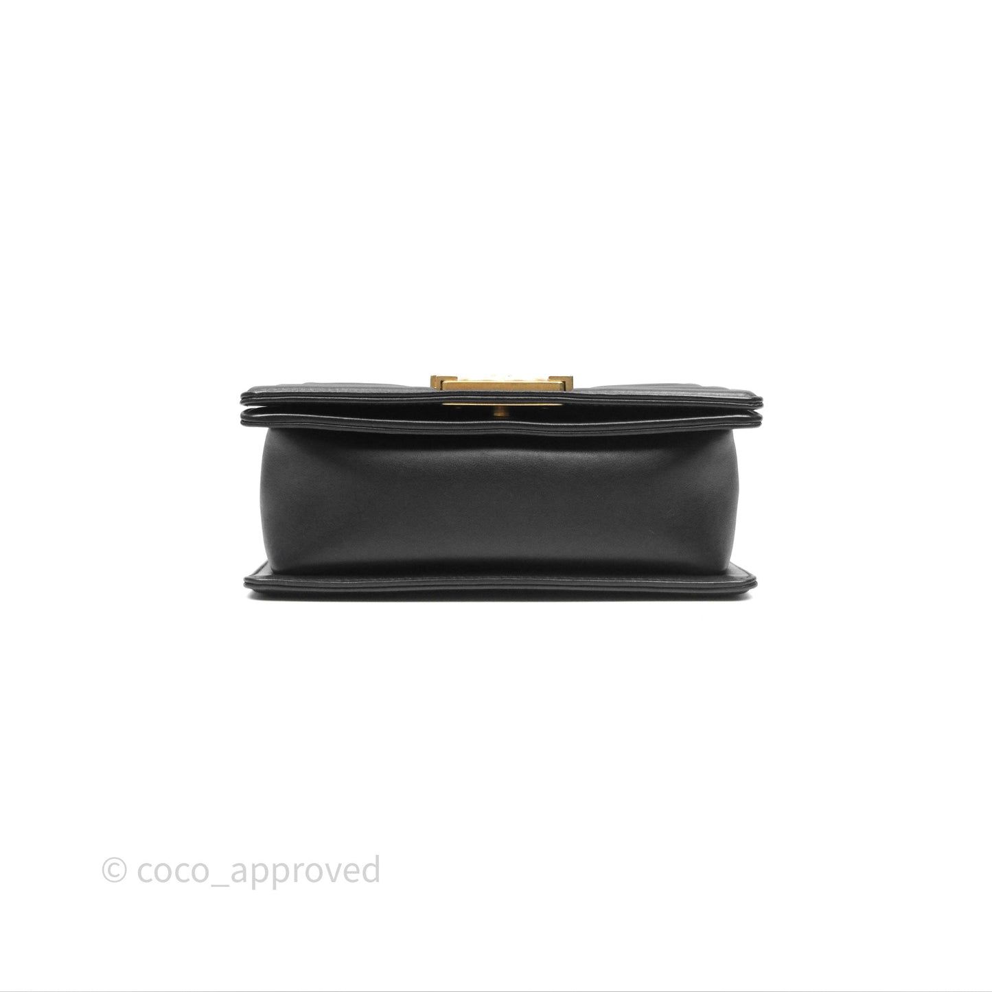 Chanel Small Boy Black Lambskin Aged Gold Hardware