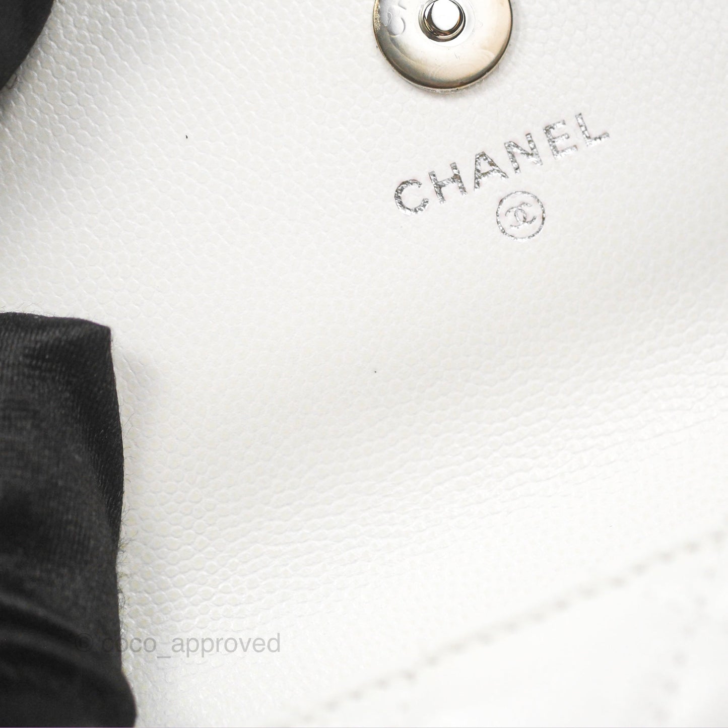 Chanel My Everything Belt Flap Card Holder White Caviar Incognito Hardware