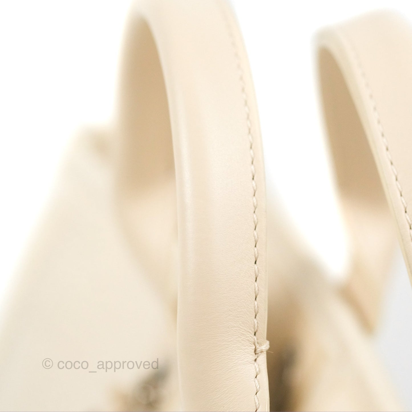 Chanel New Small Deauville Cream Ivory Canvas