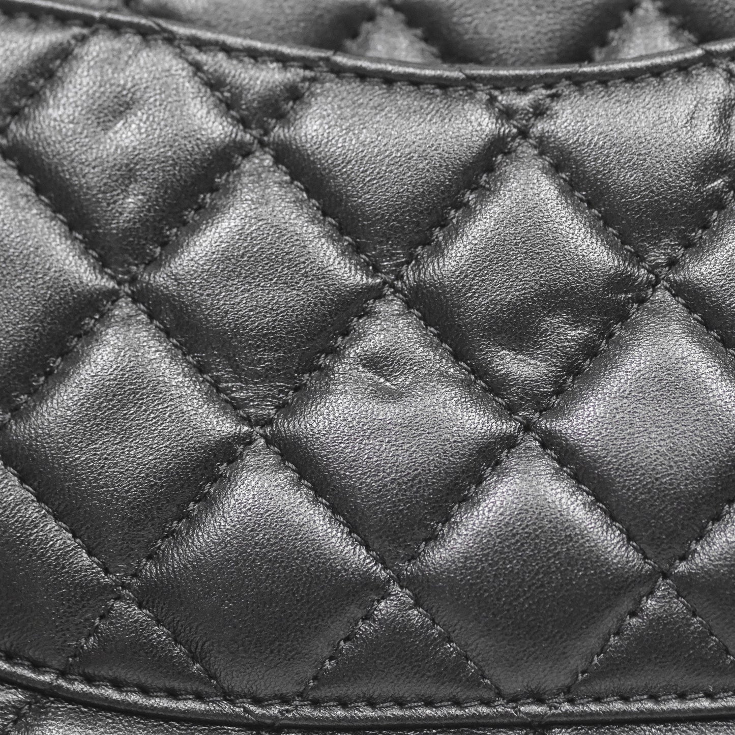 Chanel Logo Top Handle Small Flap Bag Black Lambskin Gold Hardware 24C