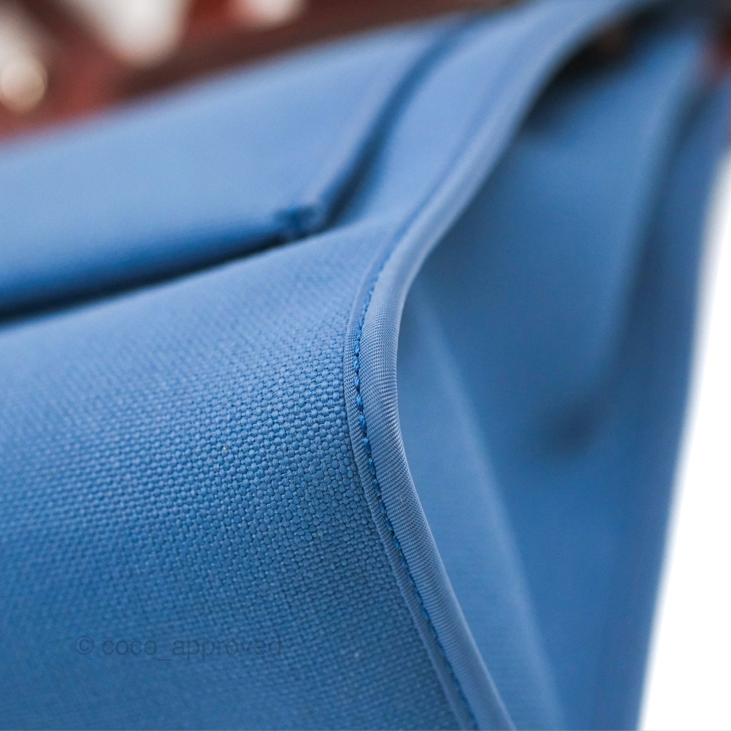 Hermès Herbag Zip 31 Rouge H/Bleu Agate Canvas Palladium Hardware