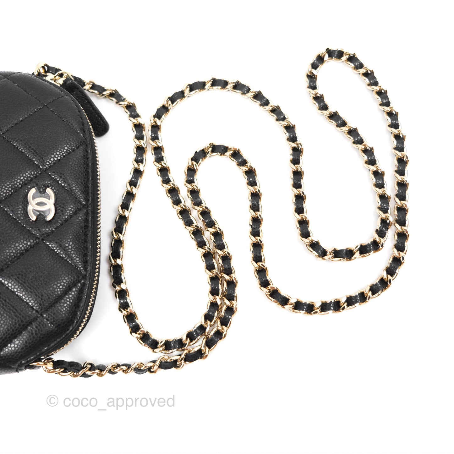Chanel Black Caviar Clutch on Chain