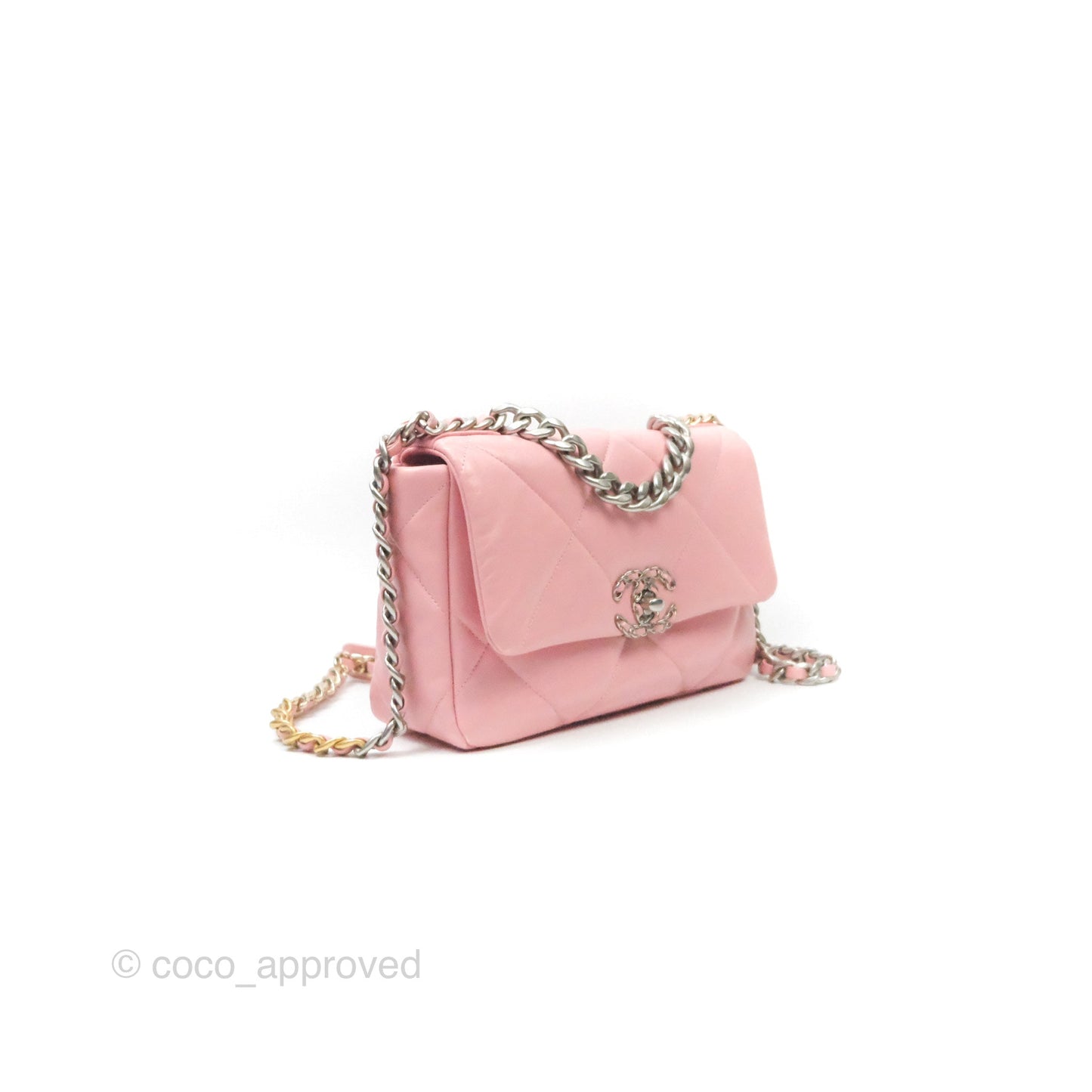 Chanel 19 Small Pink Lambskin Mixed Hardware