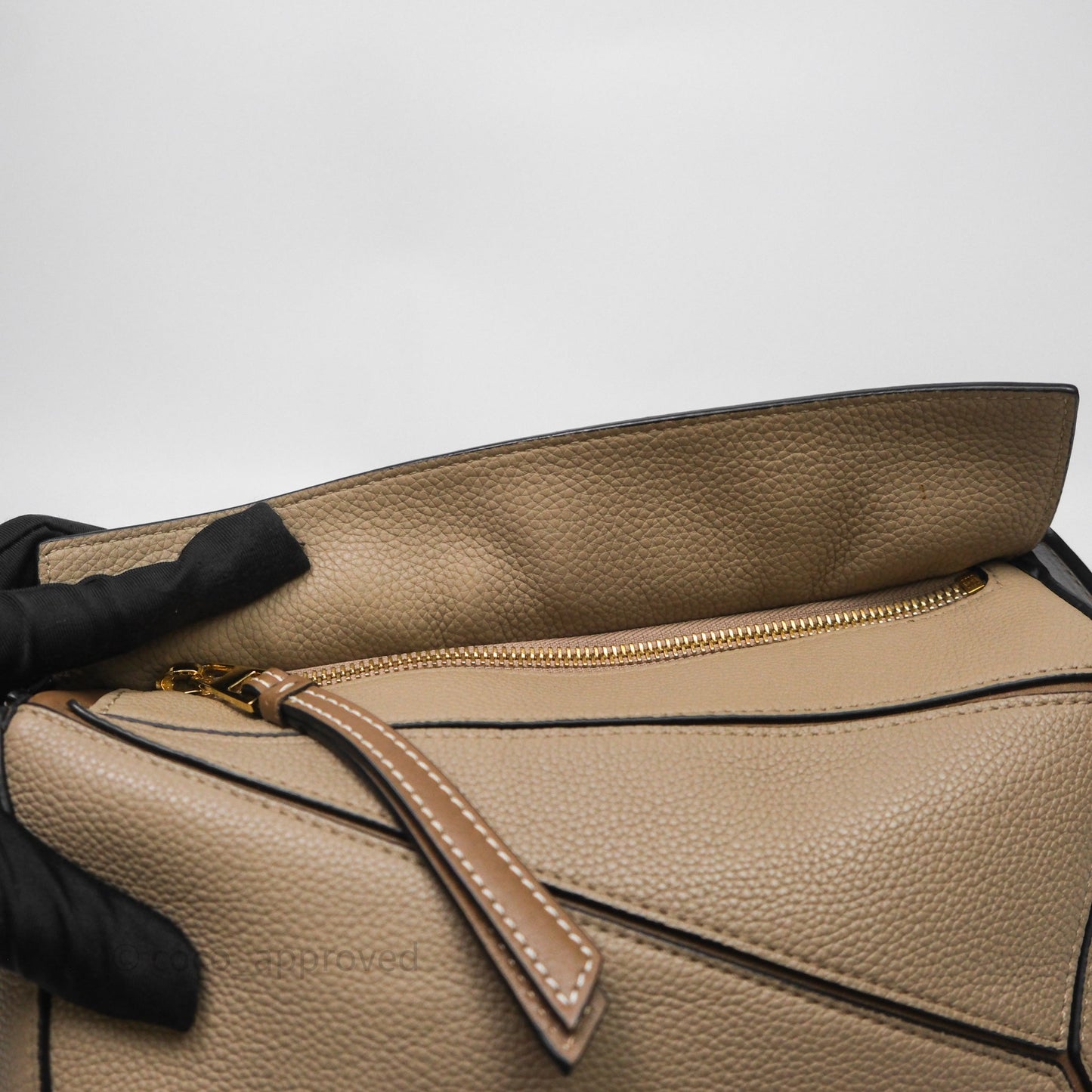 Loewe Small Puzzle Bag Sand Mink Grained Calfskin Gold Hardware