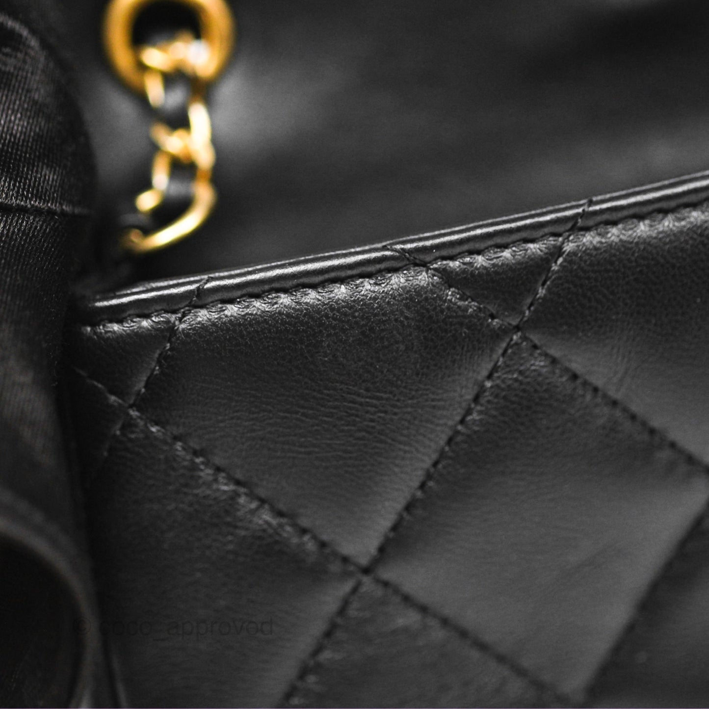 Chanel Mini Flap Bag With Heart CC Charm Black Lambskin Aged Gold Hardware