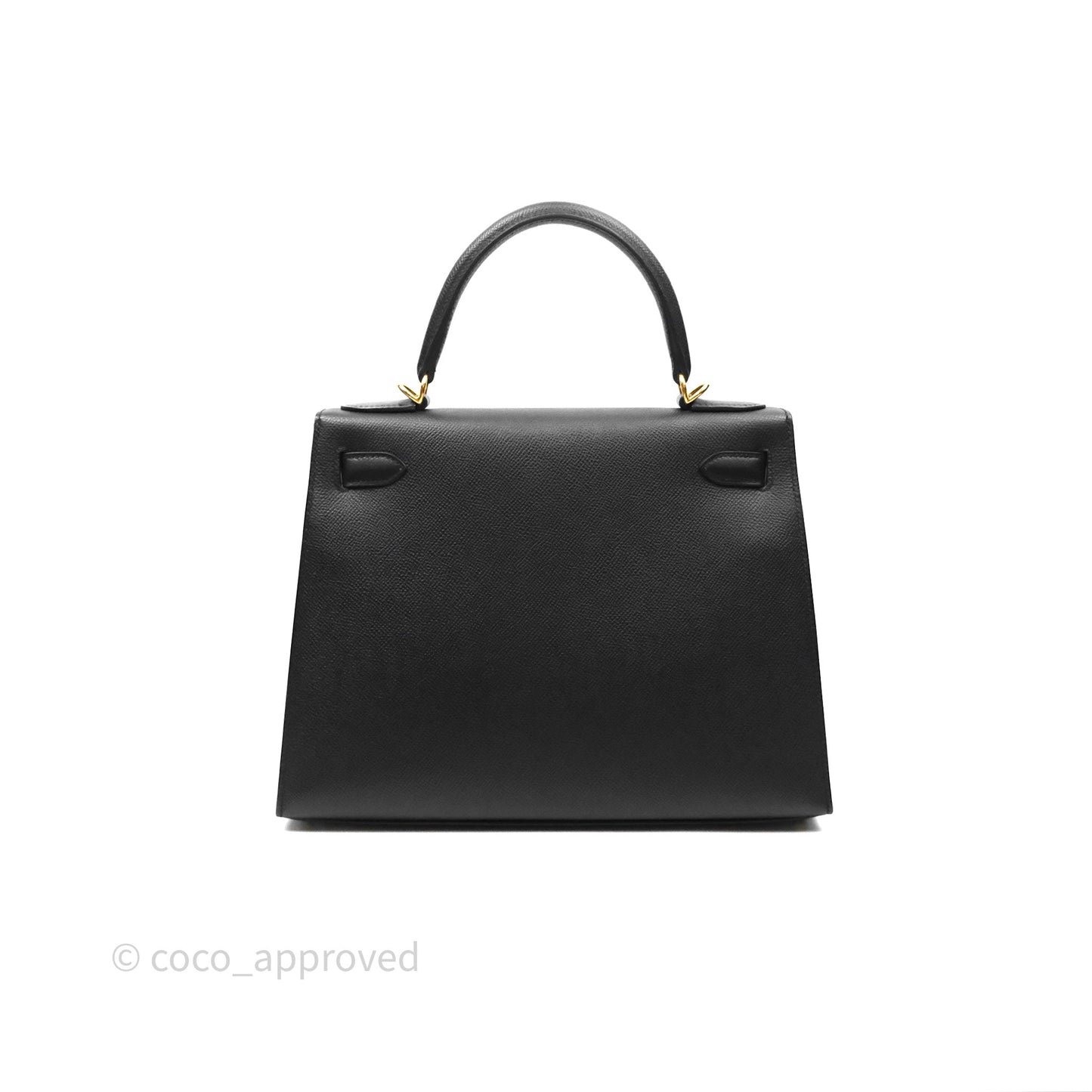 Hermès Kelly 28 Sellier Noir Black 89 Epsom Gold Hardware