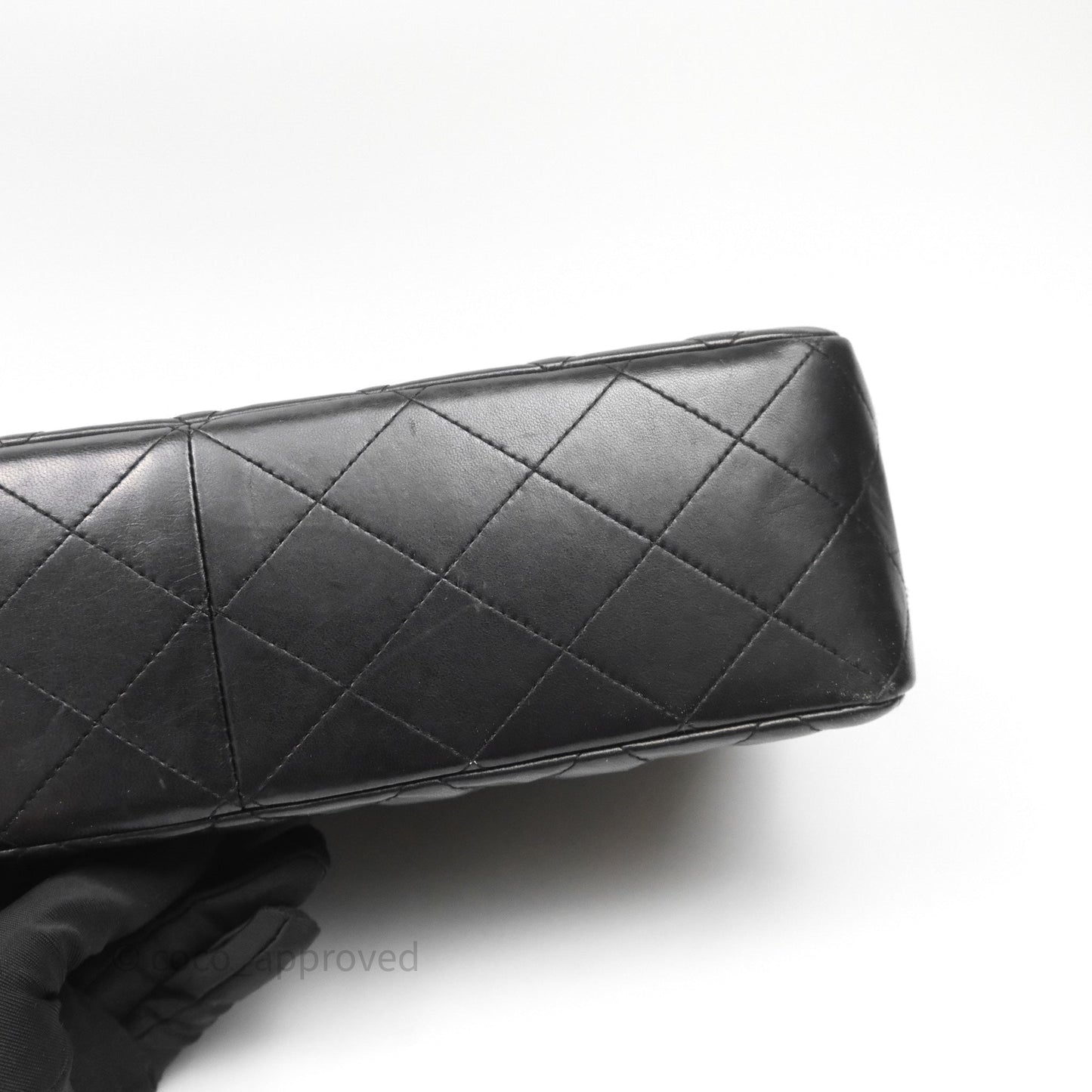 Chanel Jumbo Single Flap Black Lambskin Silver Hardware