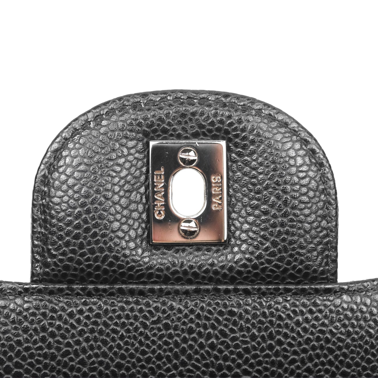 Chanel Quilted Maxi Double Flap Black Caviar Silver Hardware