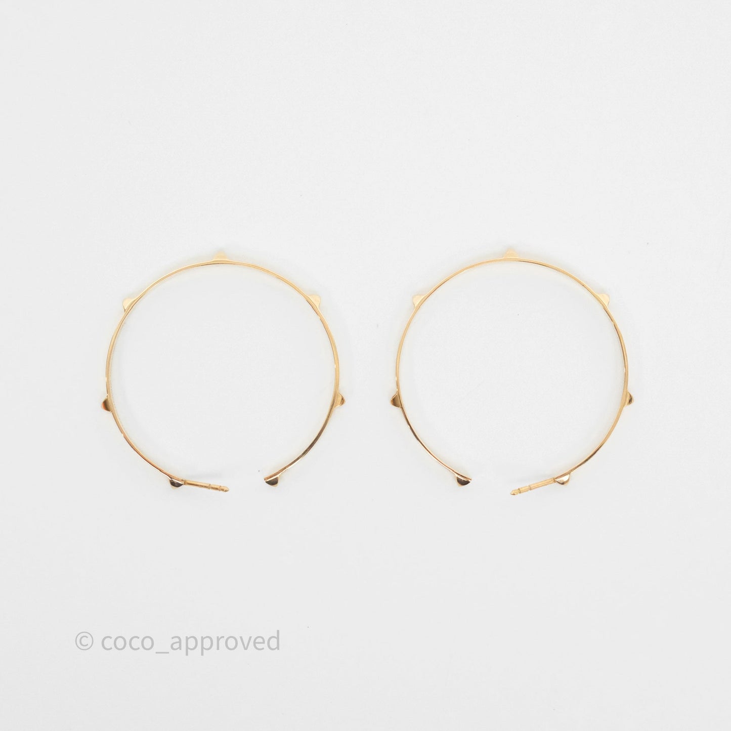 Hermès Mini Clous Hoop Earrings 18K Rose Gold