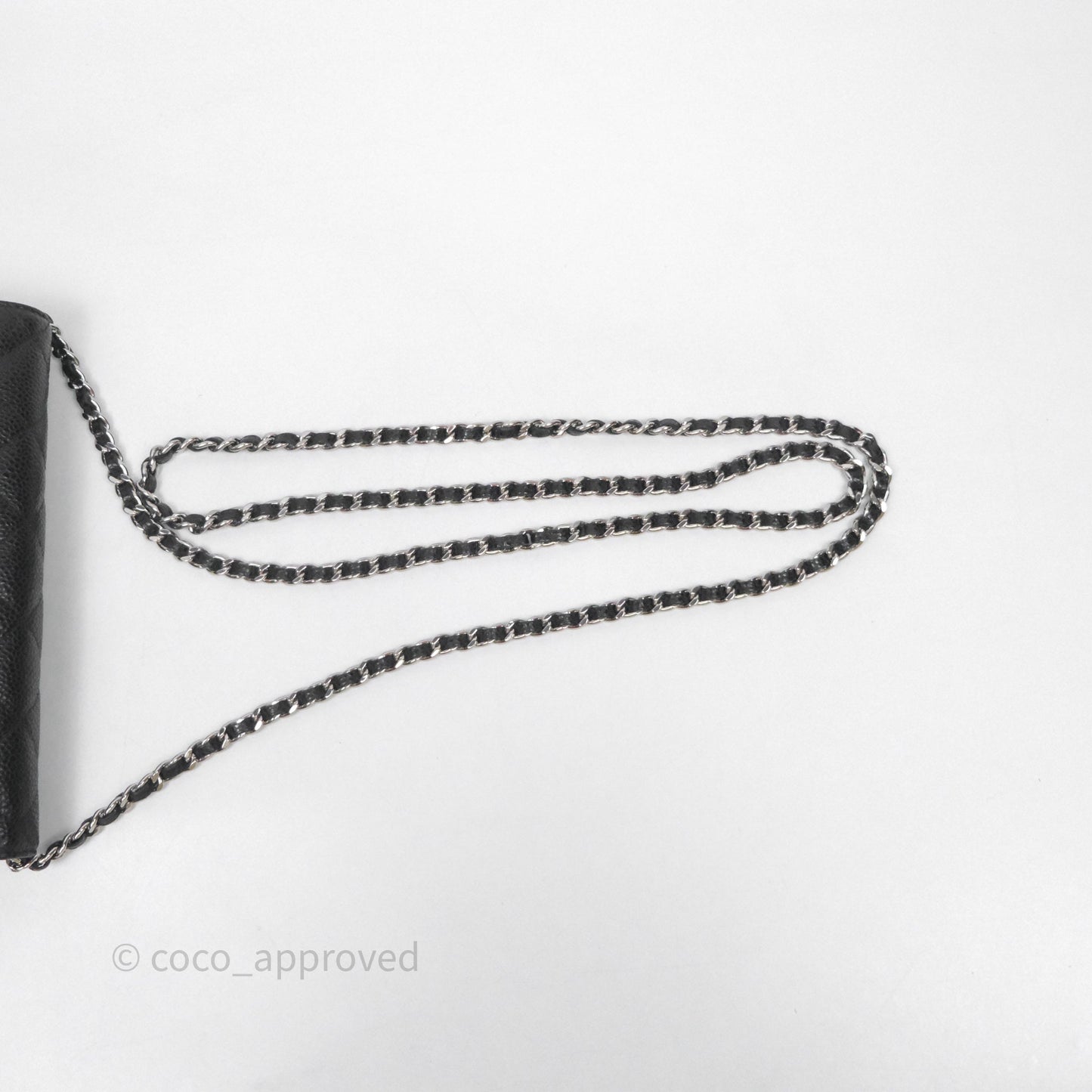 Chanel Quilted Classic WOC Black Caviar Silver Hardware