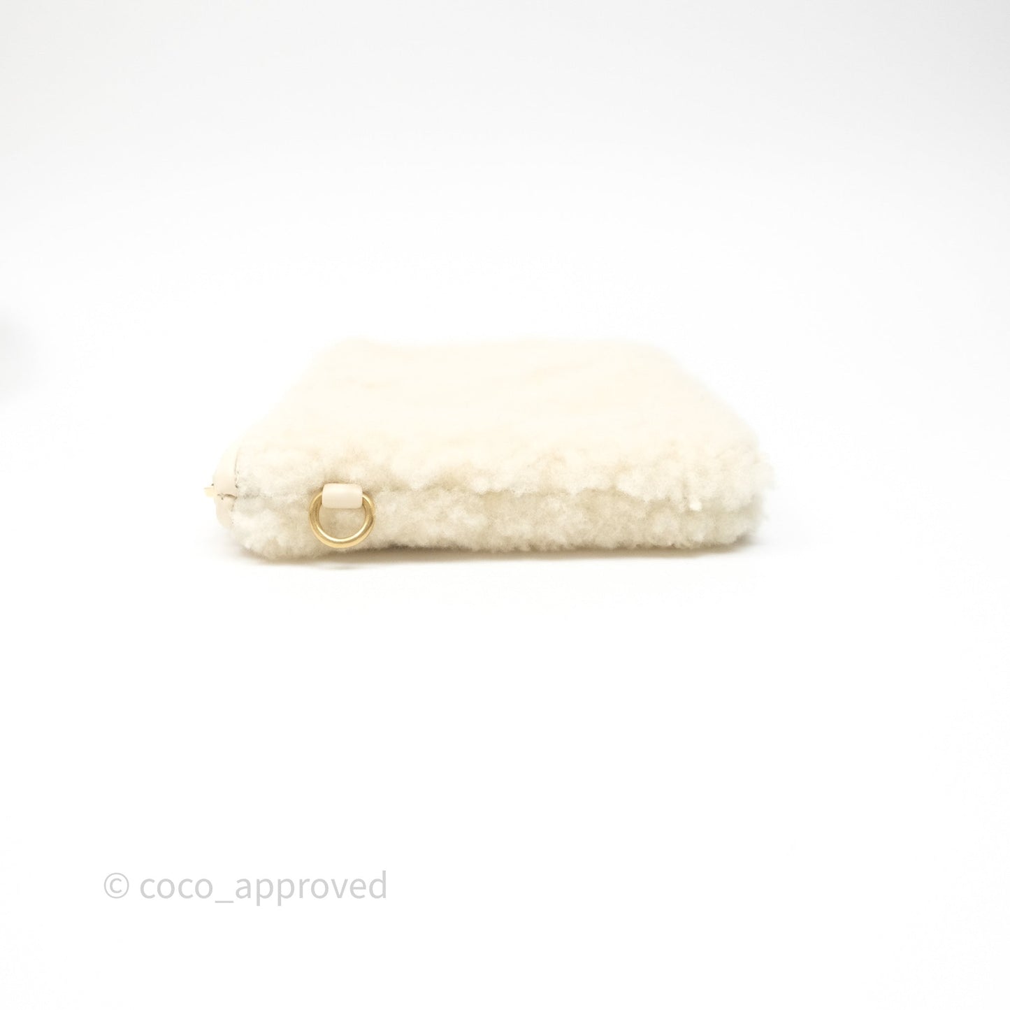 Chanel Small 22 Bag Ecru Shearling Aged Gold Hardware