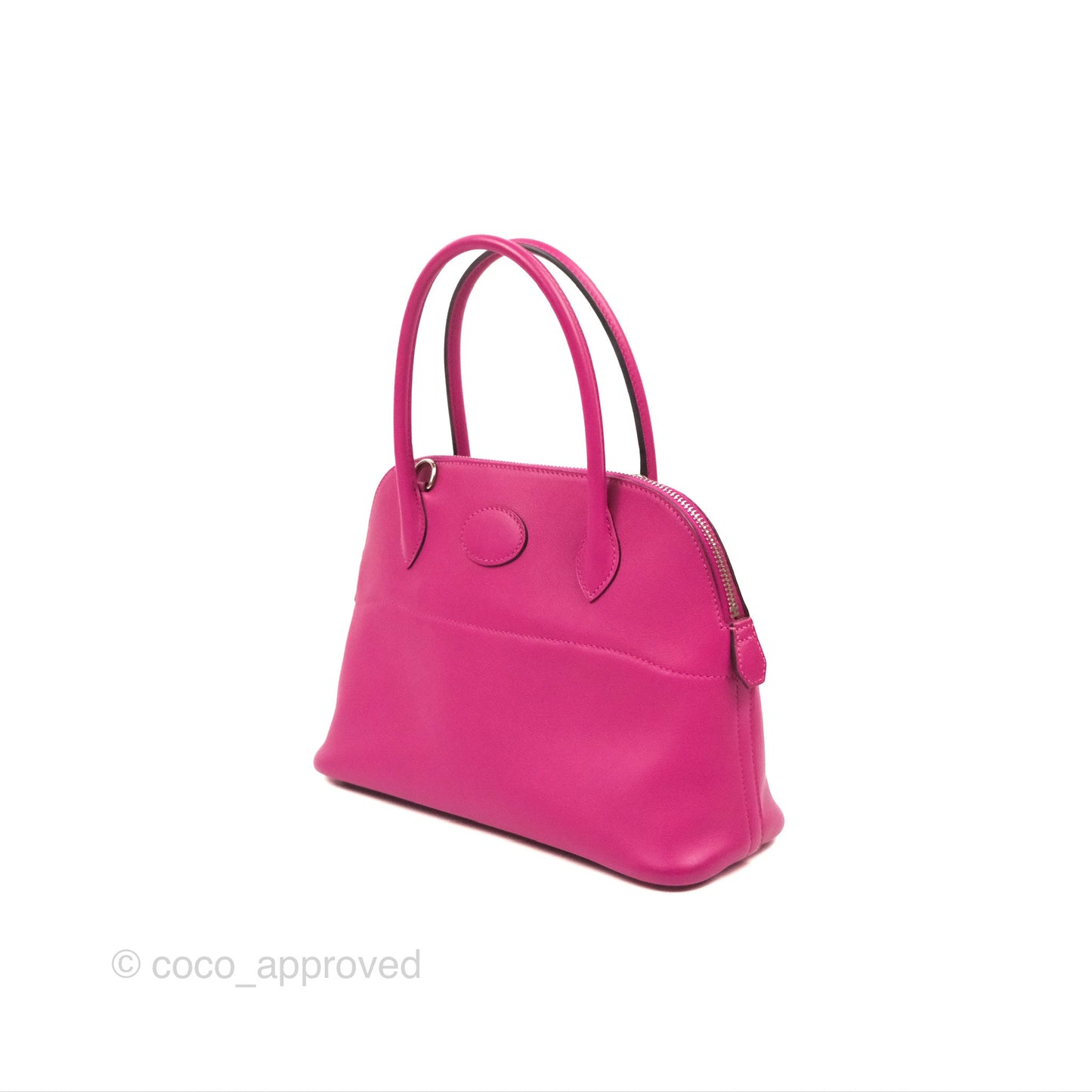 Hermès Bolide 27 Rose Pourpre Swift Palladium Hardware