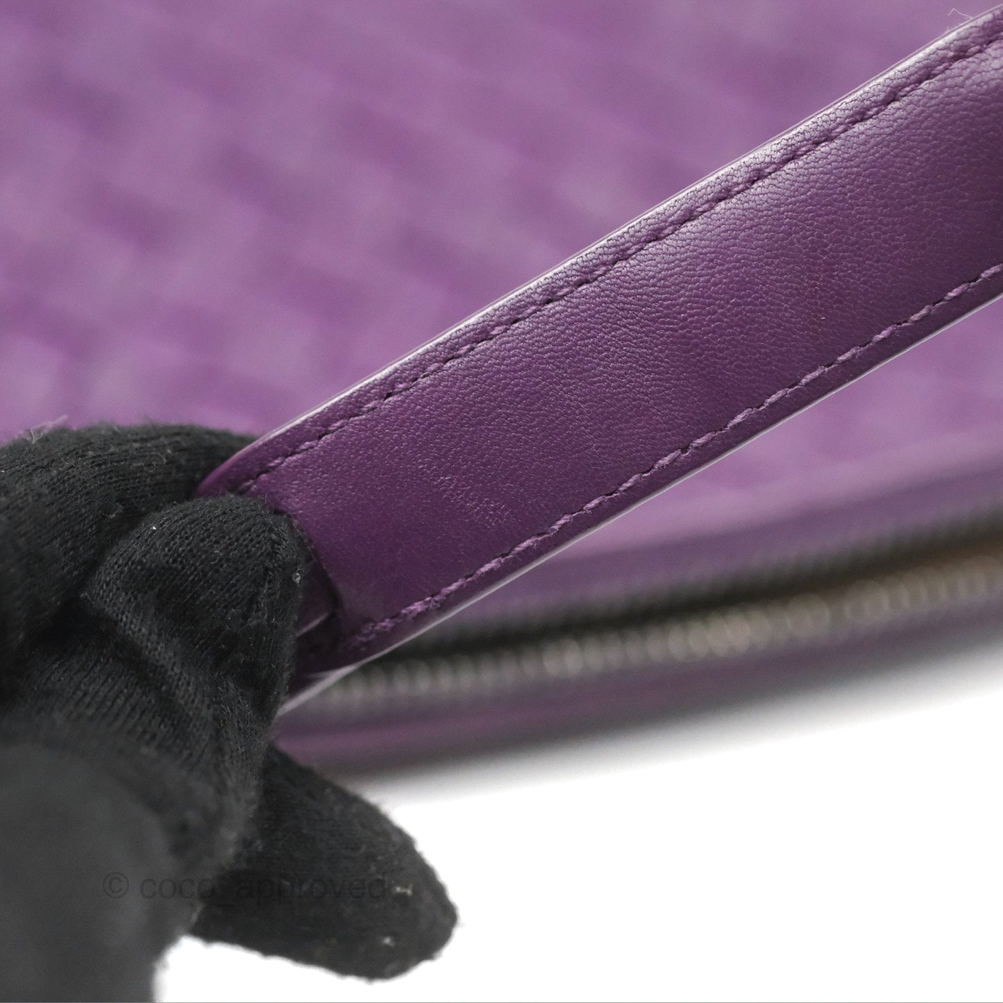 Bottega Veneta Crossbody Bag Intrecciato Leather Purple