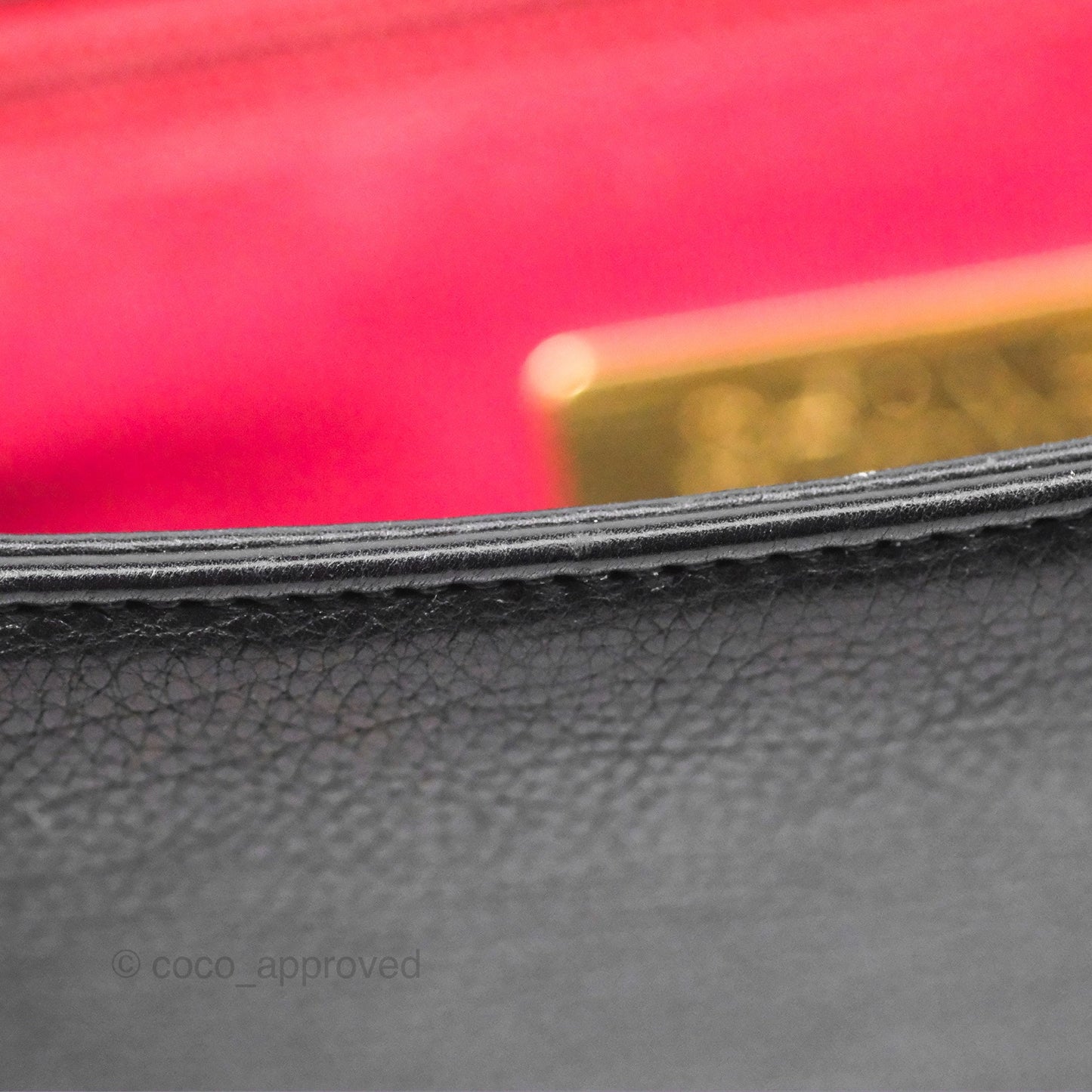 Chanel Small Underline Saddle Flap Bag Black Calfskin Gold Hardware