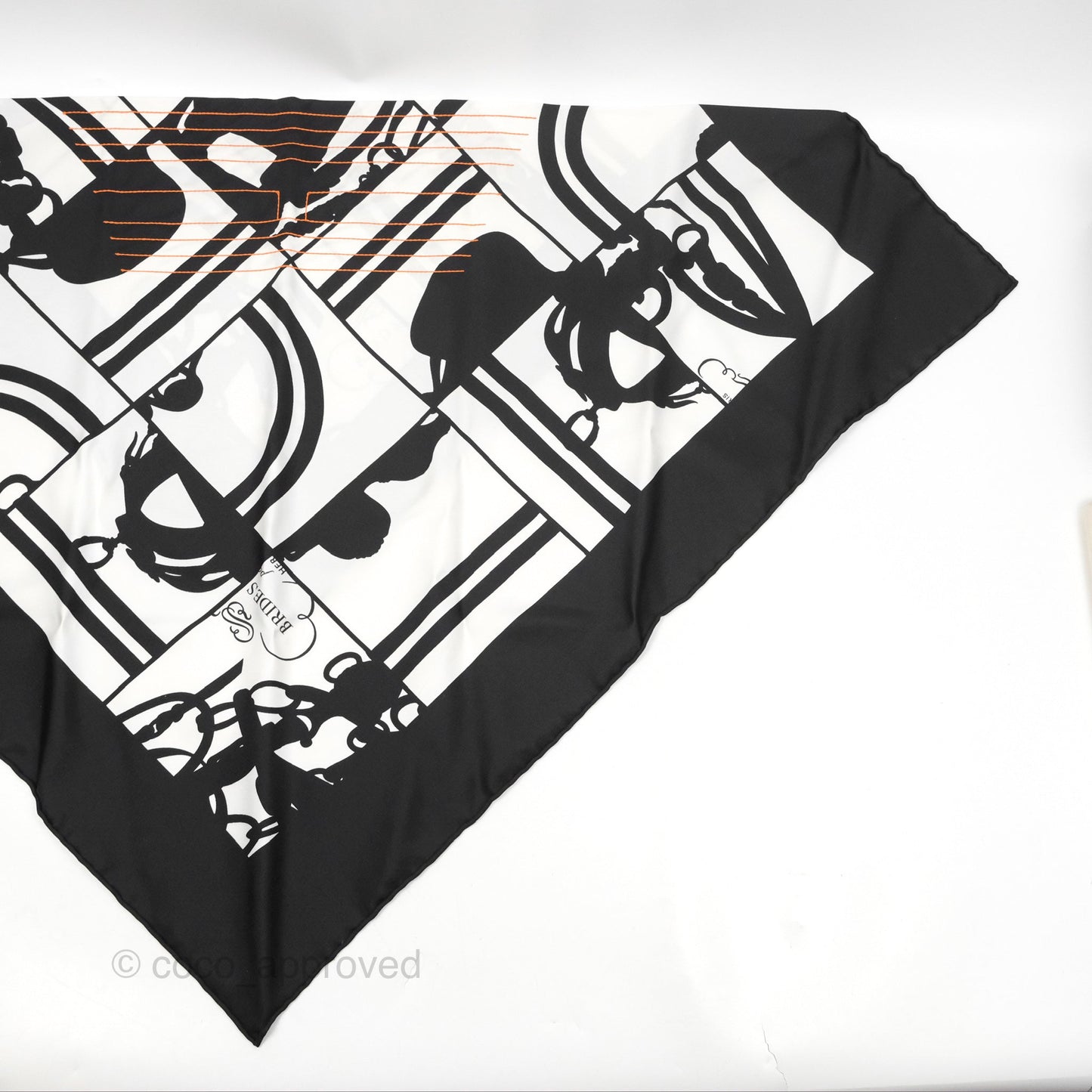 Hermes Brides De Gala En Desordre Triangle Silk Scarf 70