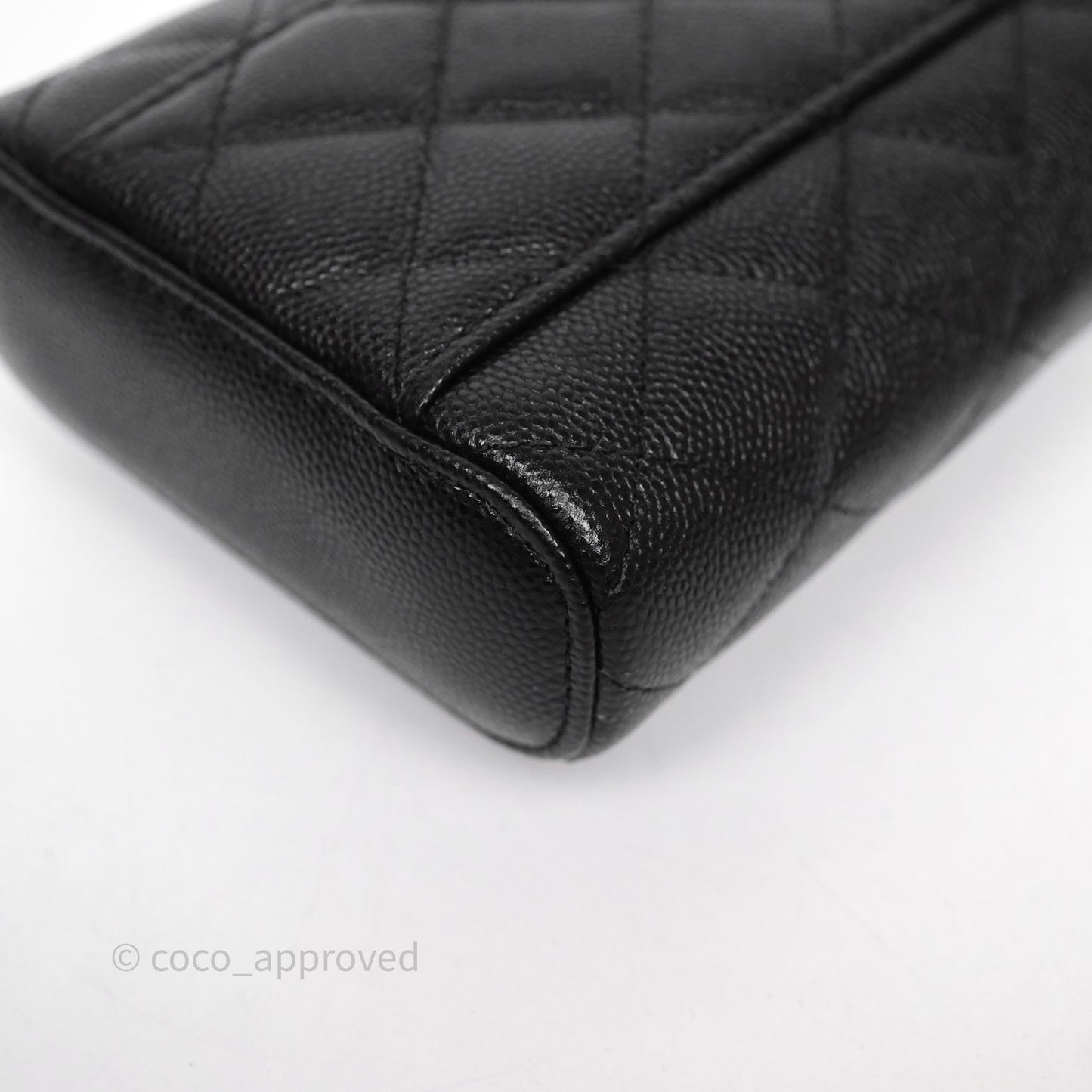 Chanel Classic Mini Vanity With Chain Black Caviar Gold Hardware