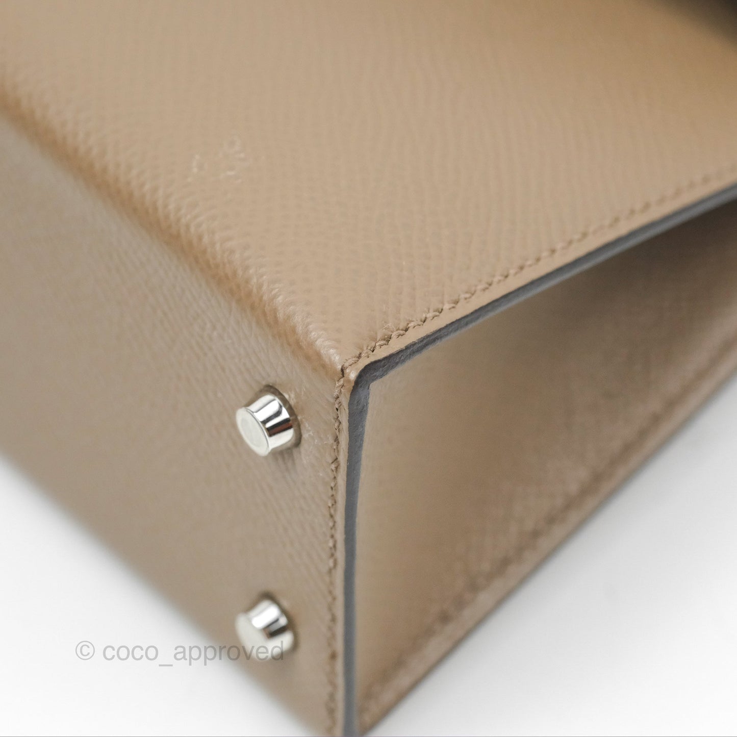 Hermès Mini Kelly II Etoupe 18/Alezan 3G/Biscuit 48 Epsom Palladium Hardware