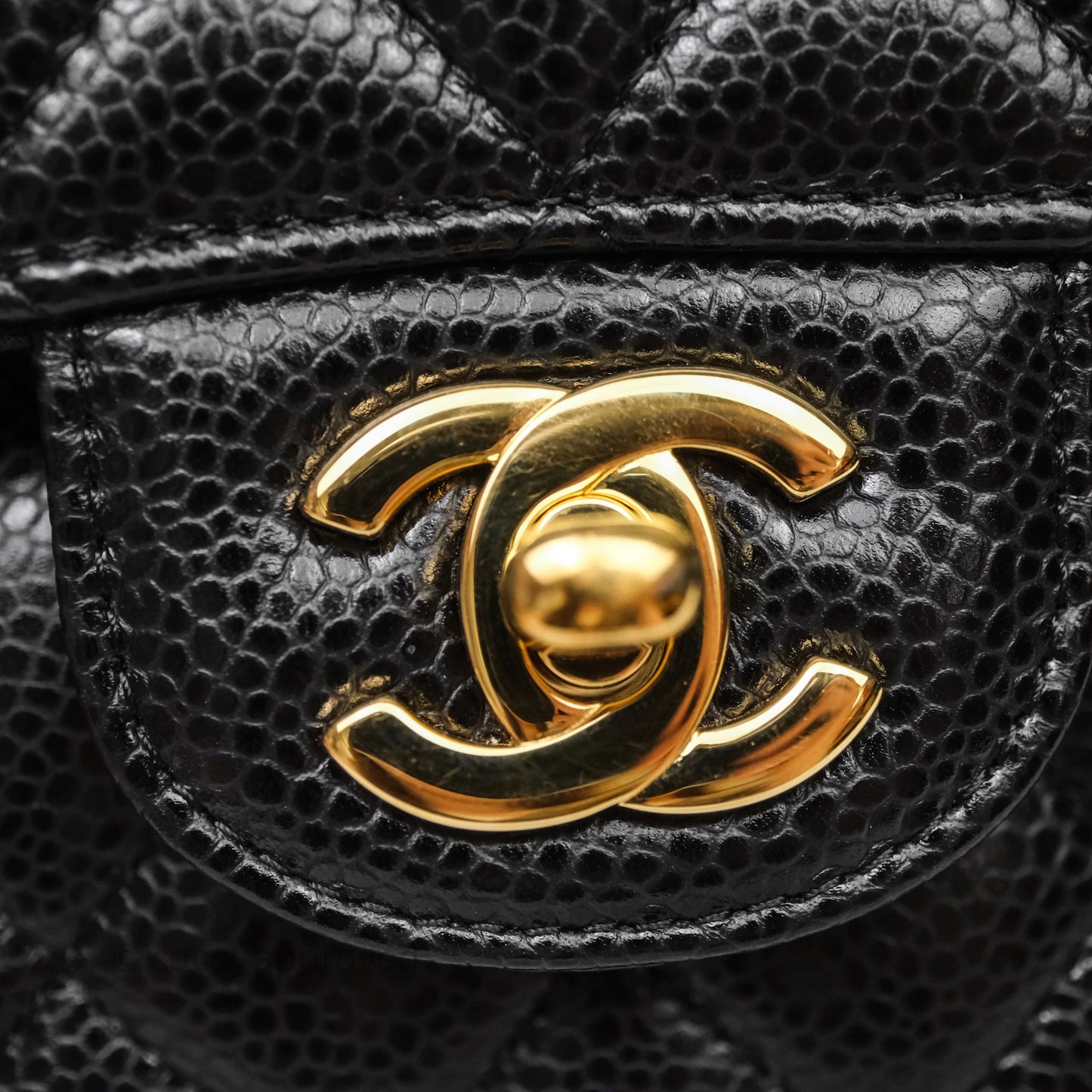 Chanel Small Classic Quilted Flap Black Caviar Gold Hardware