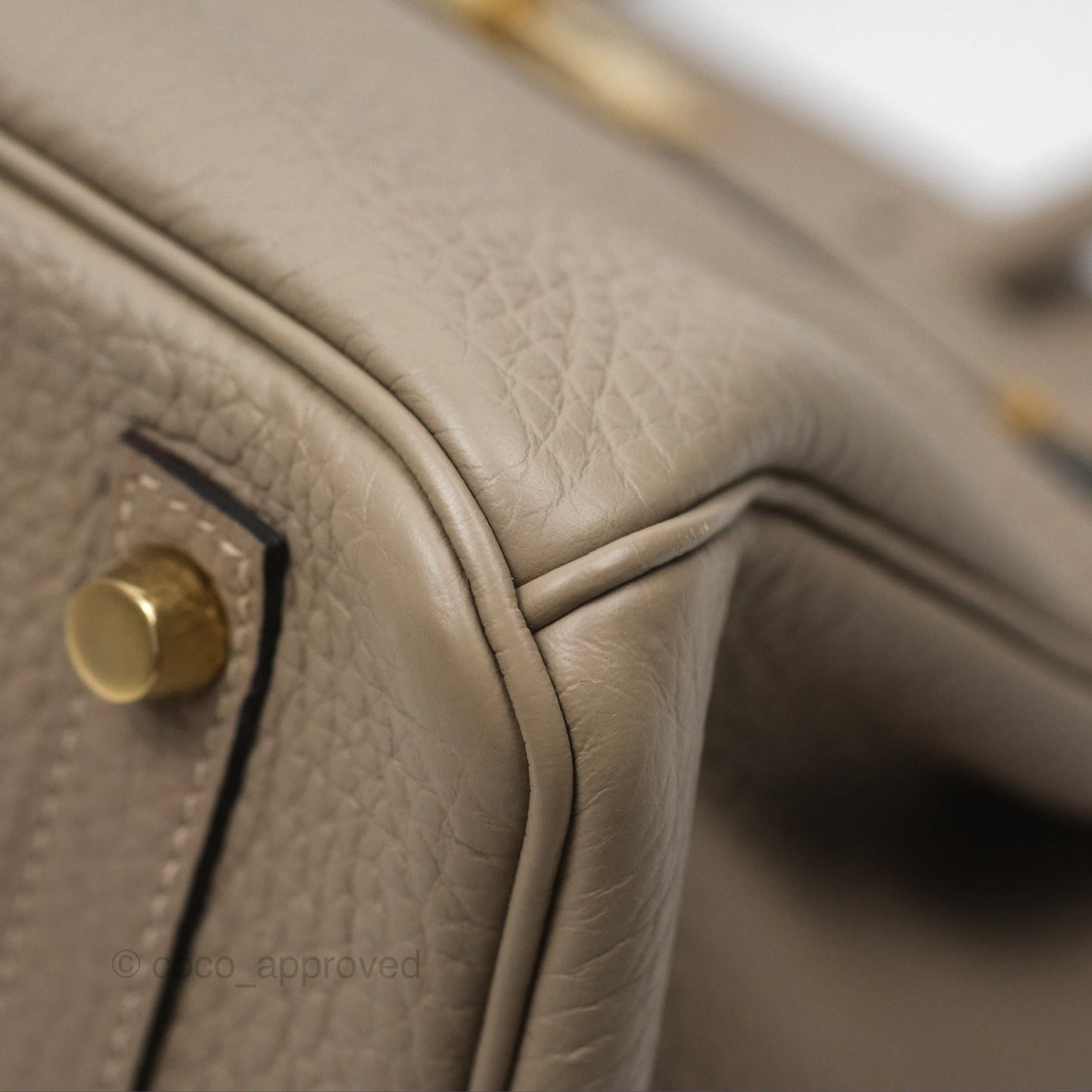 Hermès Birkin 30 Retourne Gris Tourterelle Togo Gold Hardware