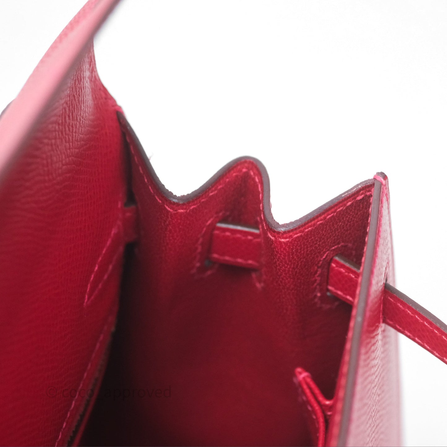 Hermès Sellier Kelly 25 Rouge Casaque Q5 Epsom Gold Hardware