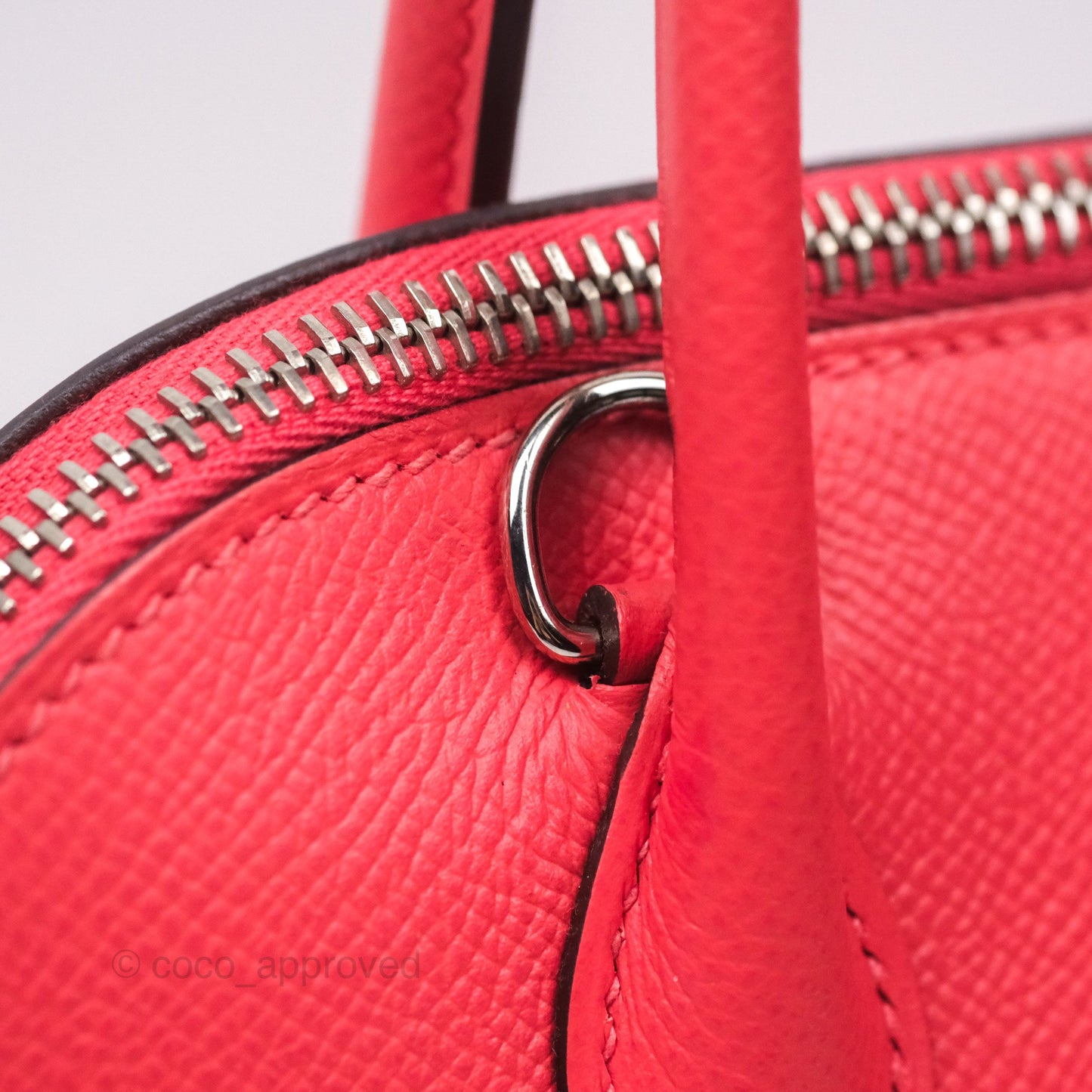 Hermès Bolide 27 Rose Jaipur T5 Epsom Palladium Hardware