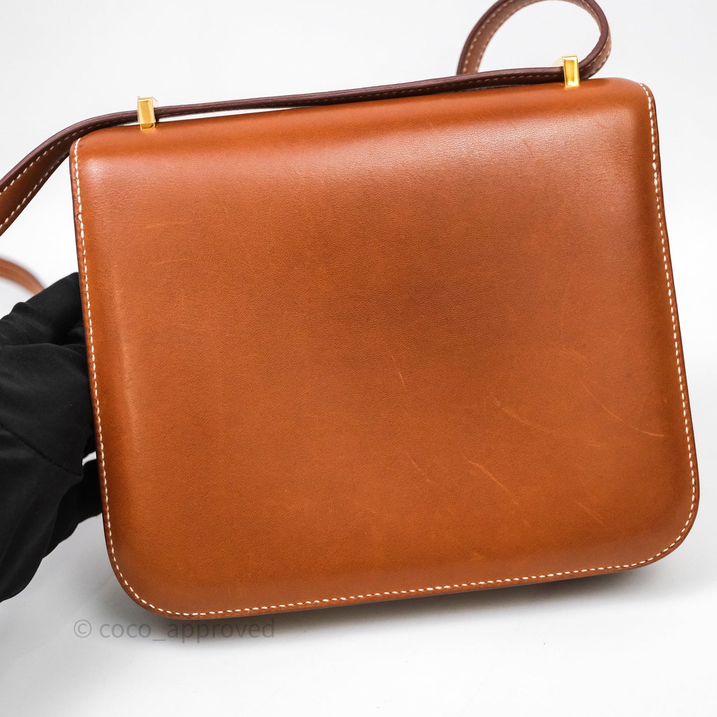 Hermès Constance Mini Smooth Barenia Leather Gold Hardware