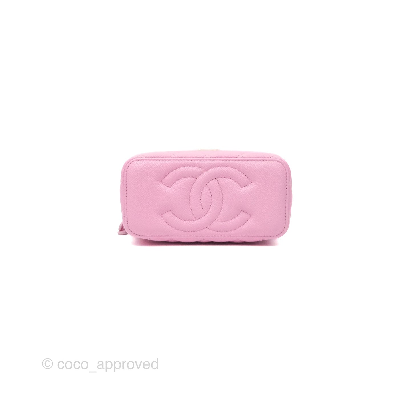 Chanel Vanity Heart Crush Adjustable Chain Pink Caviar Aged Gold Hardware