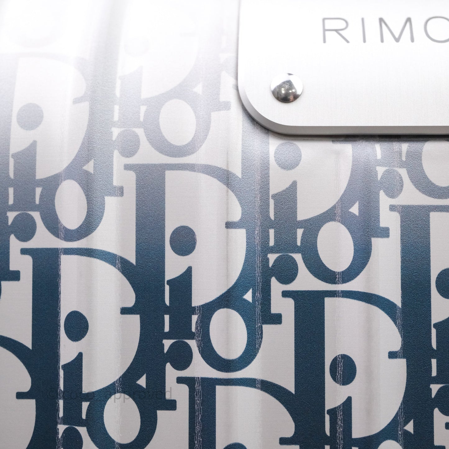 Dior x Rimowa Carry-On Suitcase Gradient Blue Dior Oblique Aluminum