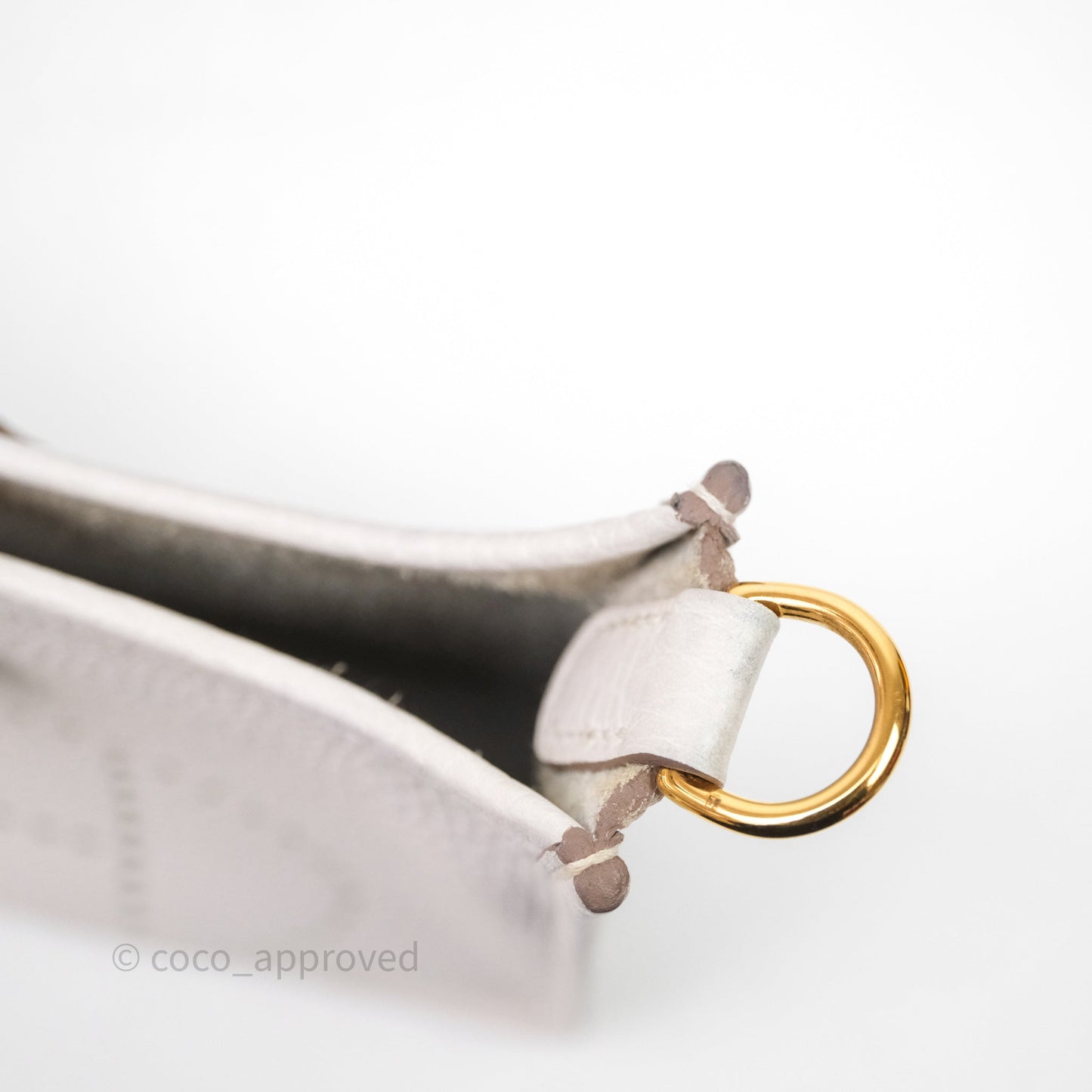 Hermès Mini Evelyne 16 Gris Pale M4 Clemence Gold Hardware