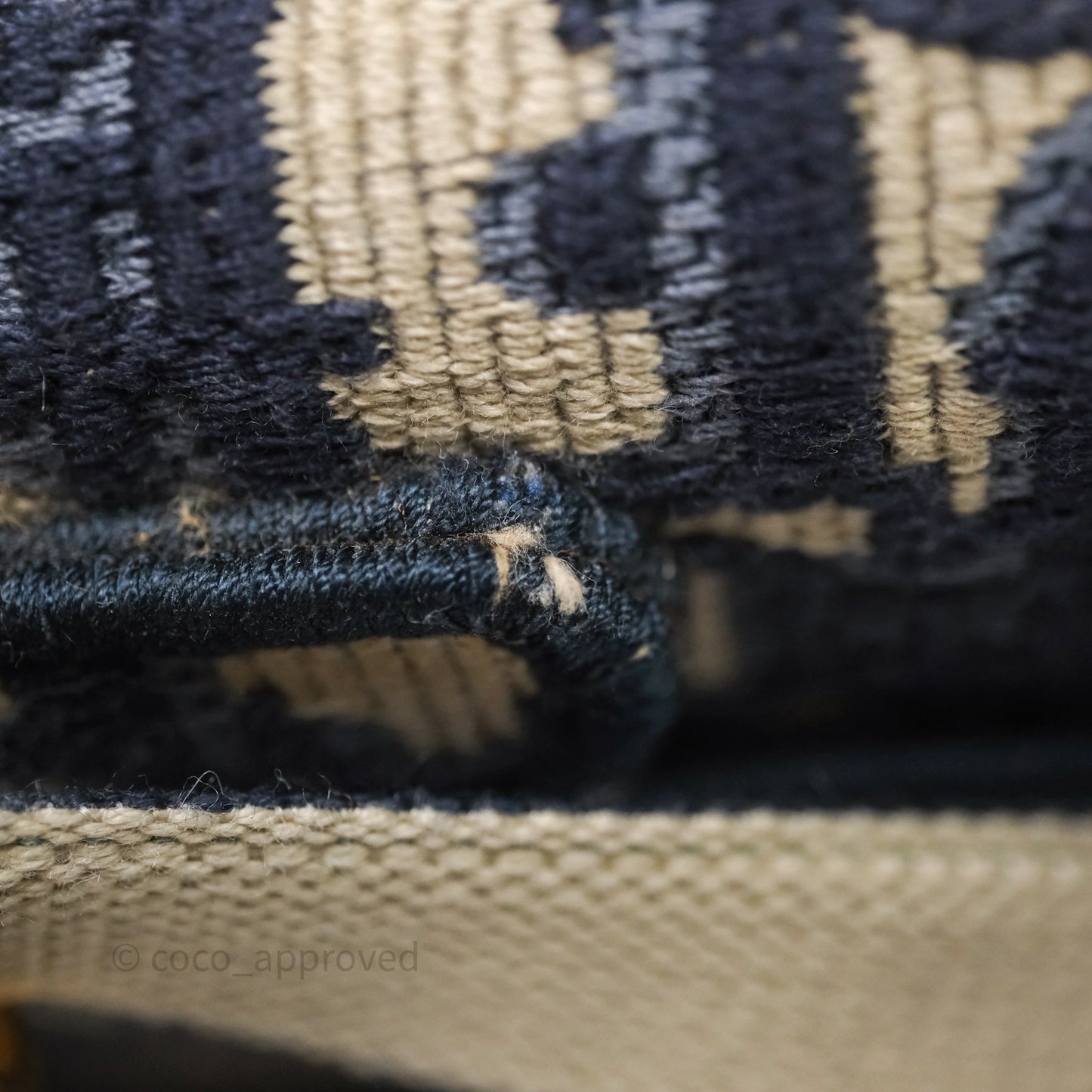 Christian Dior Navy Oblique Slim Saddle Pouch