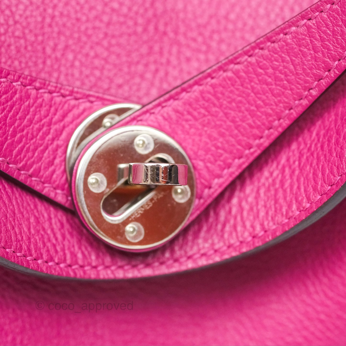 Hermès Lindy 26 Rose Pourpre Evercolor Palladium Hardware