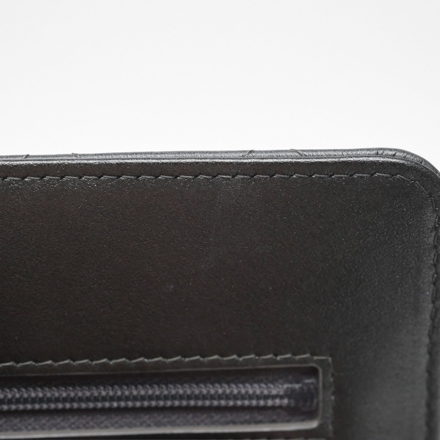 Chanel Tassel Charm Wallet On Chain WOC Iridescent Dark Silver Aged Calfskin