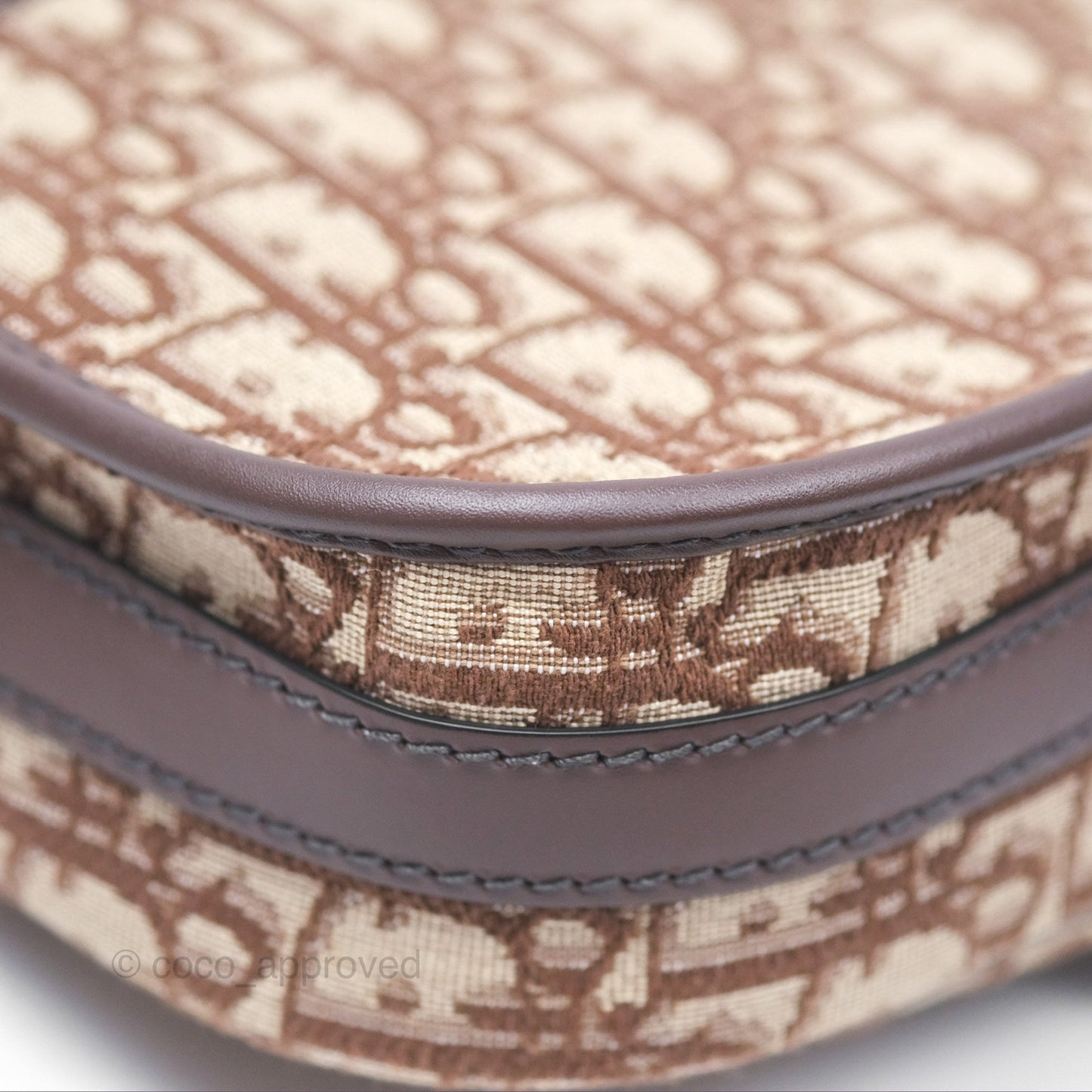 Dior Medium Bobby Bag Brown Oblique Jacquard Canvas Gold Hardware