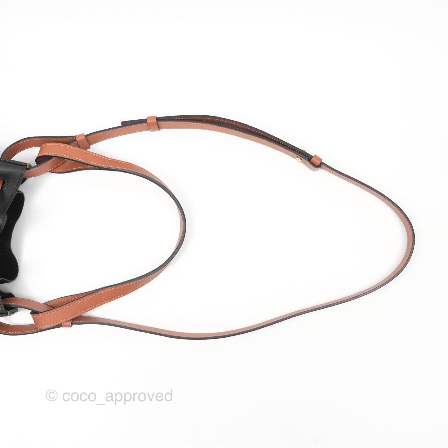Loewe Small Balloon Bucket Bag Black Tan Calfskin
