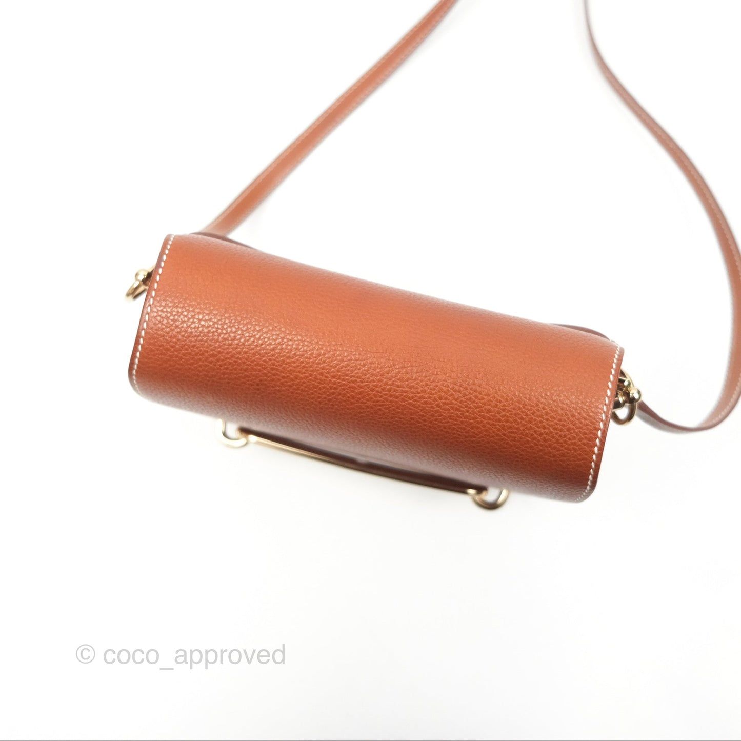Hermès Roulis Mini 18 Fauve Barenia Gold Hardware