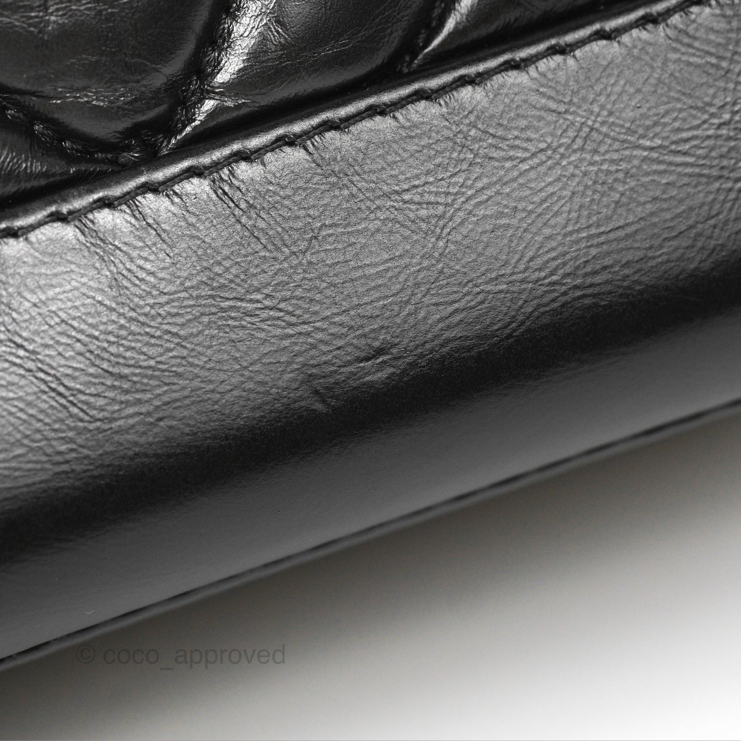 Chanel Chevron Small Gabrielle Hobo Black Aged Calfskin Mixed Hardware
