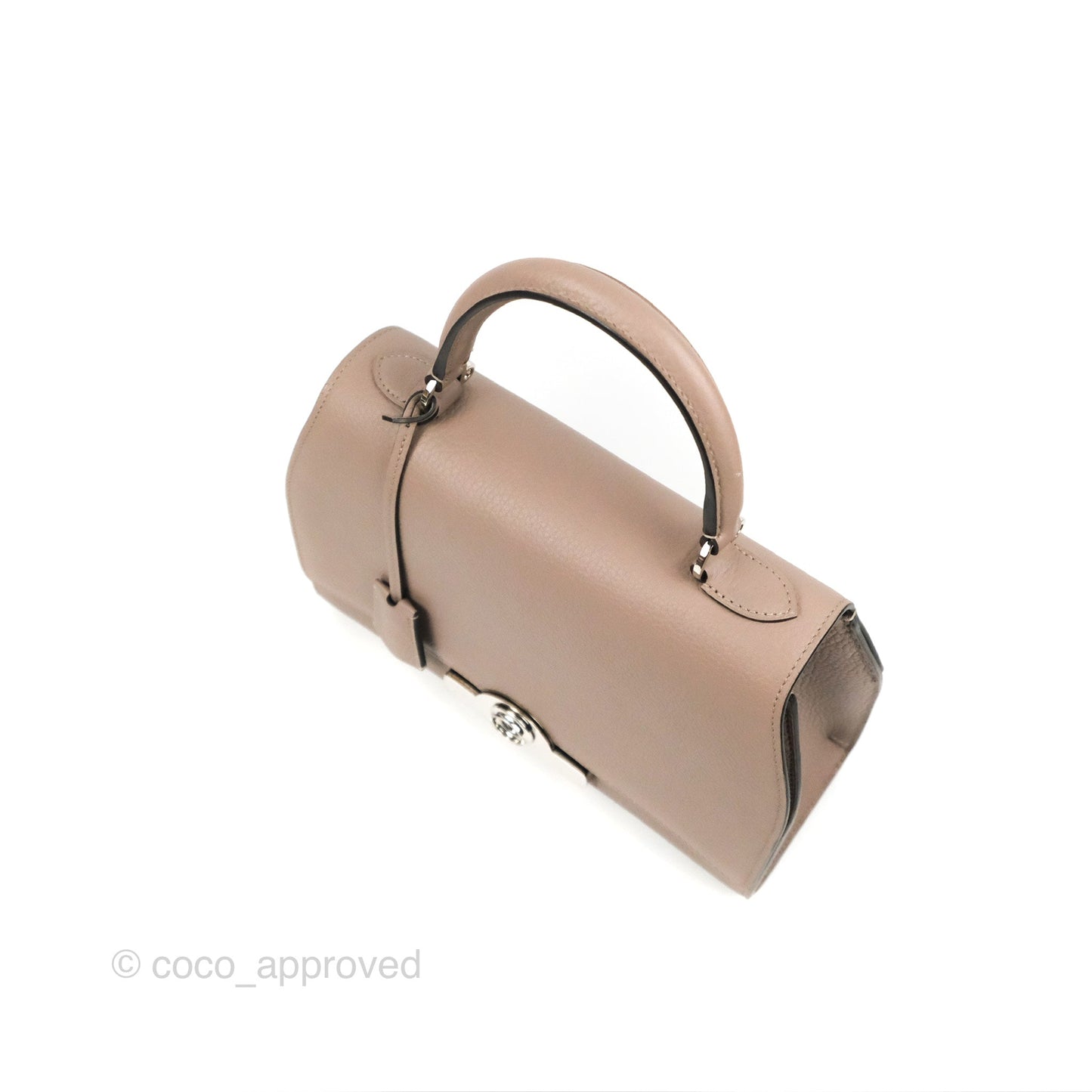 Moynat Réjane PM bag Tourterelle Grained Blush Leather Silver Hardware
