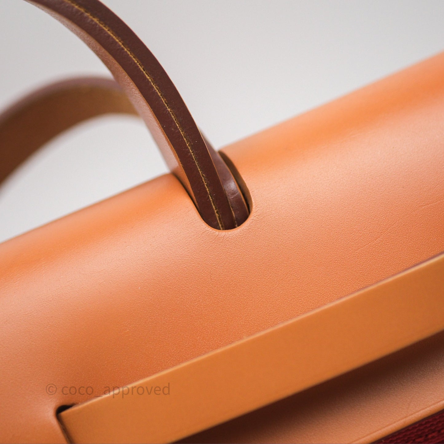 Hermès Herbag Zip 31 Red/Natural Canvas Palladium Hardware