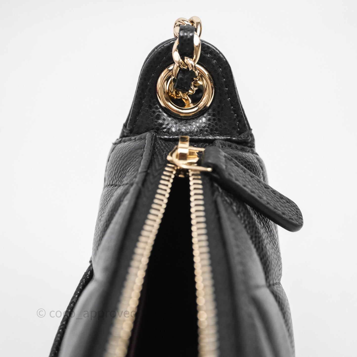 Chanel Clutch on Chain Black Caviar Gold Hardware