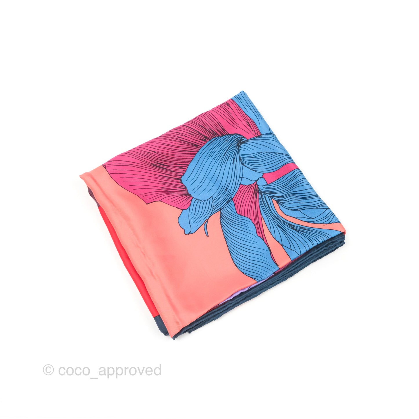 Hermès Etude Pour un Iris Arc-en-Ciel Silk Scarf 90