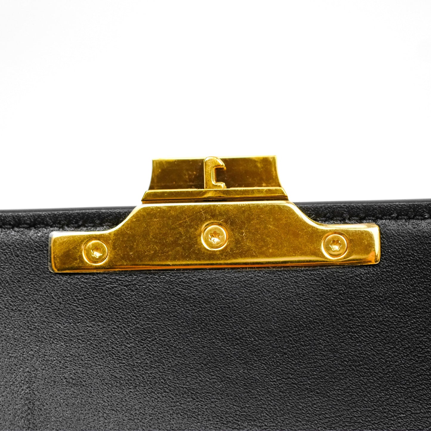 Celine Triomphe Shoulder Bag Black Calfskin