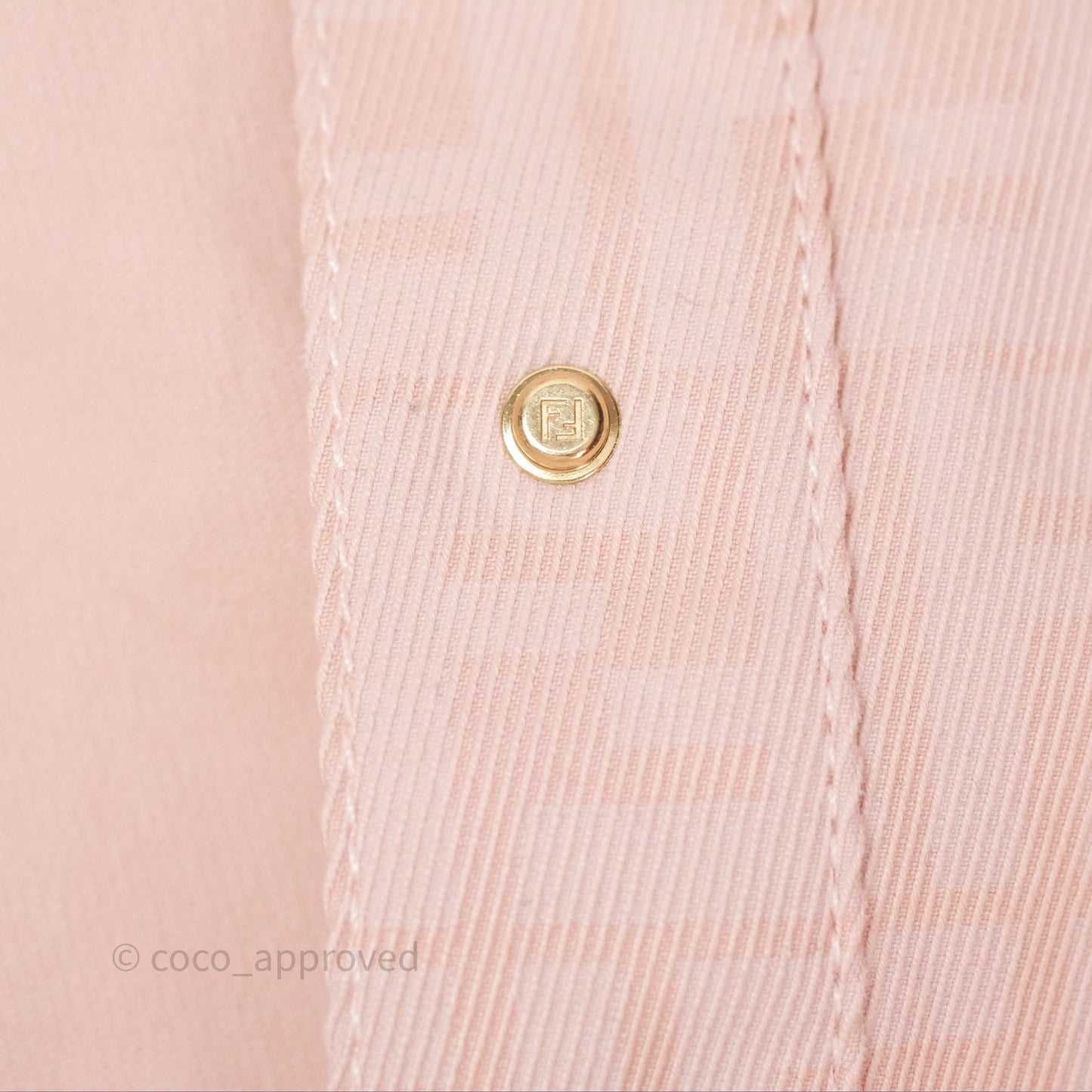 Fendi Denim FF Belted Jacket Pink