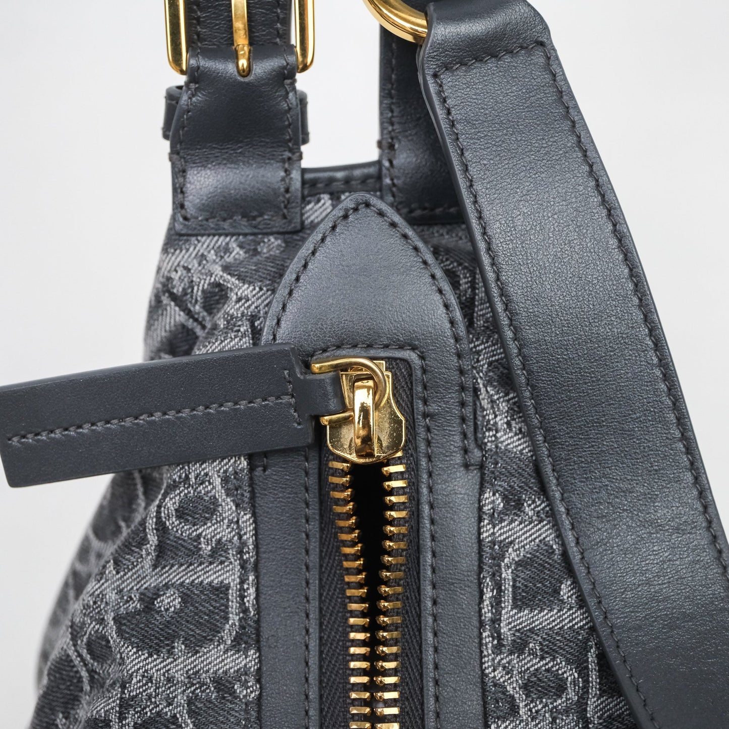 Dior Small D-Journey Bag Gray Denim Dior Oblique Jacquard