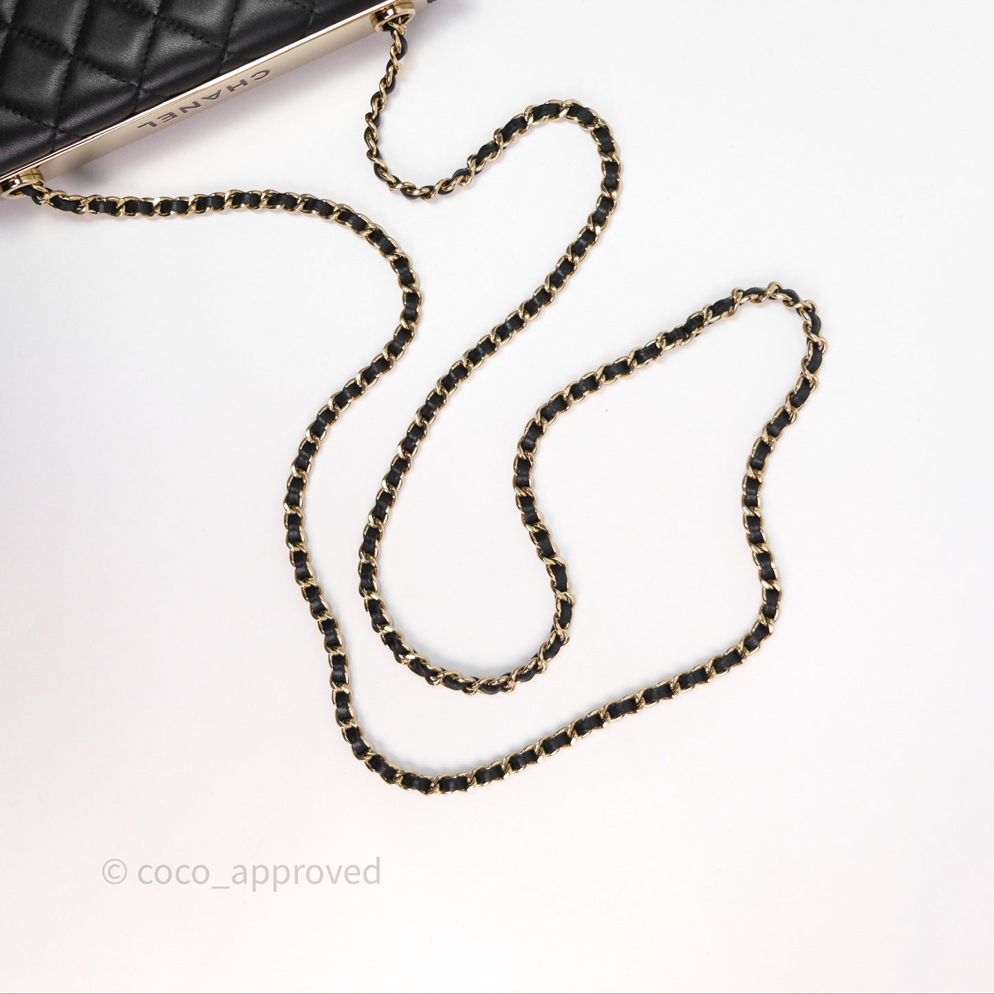 Chanel Trendy CC WOC Wallet on Chain Black Lambskin Gold Hardware