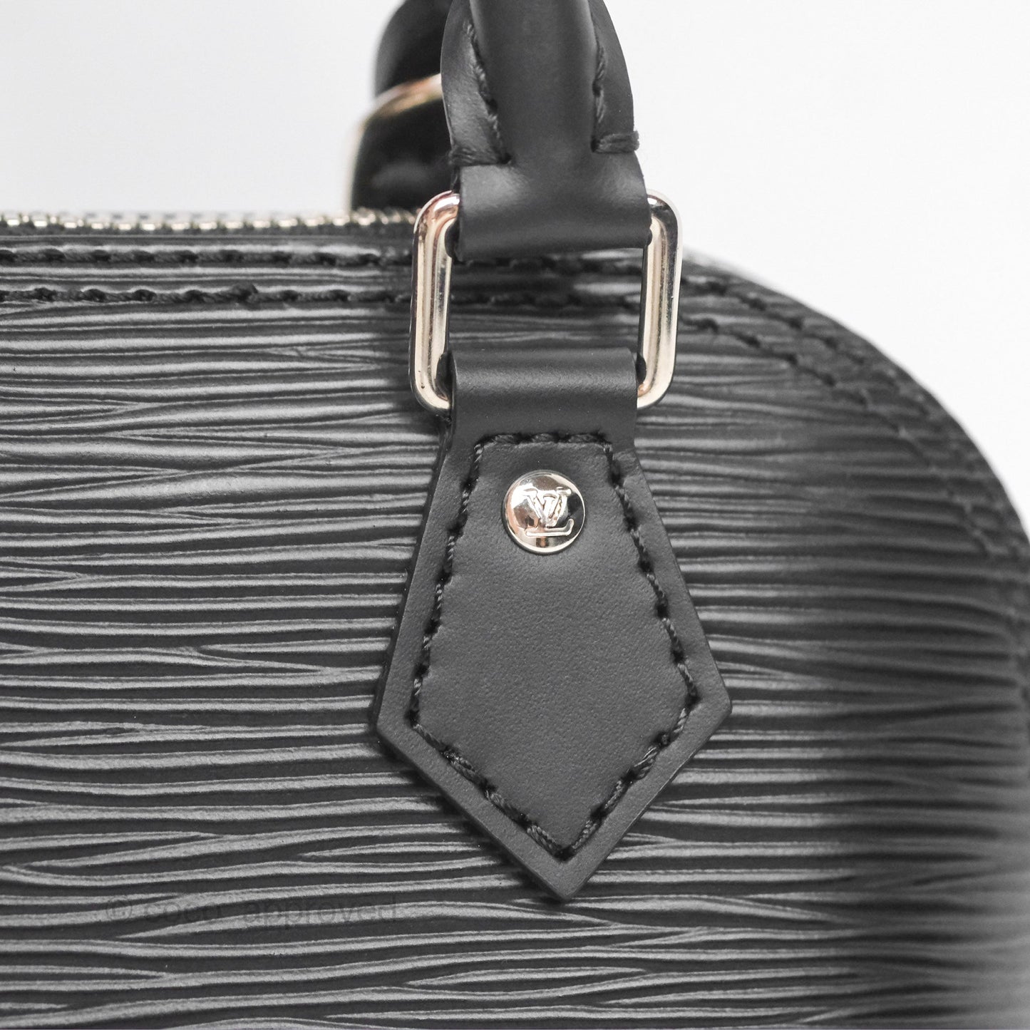 Louis Vuitton Alma Nano Black Silver Hardware